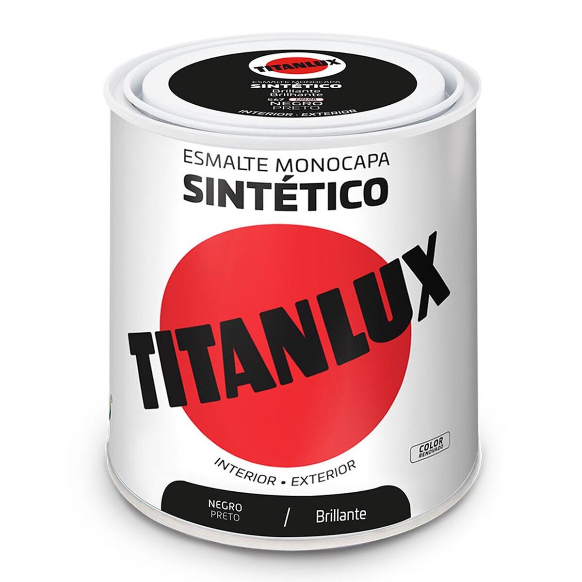 Syntetisk emaljfärg Titanlux 5808993 250 ml Svart