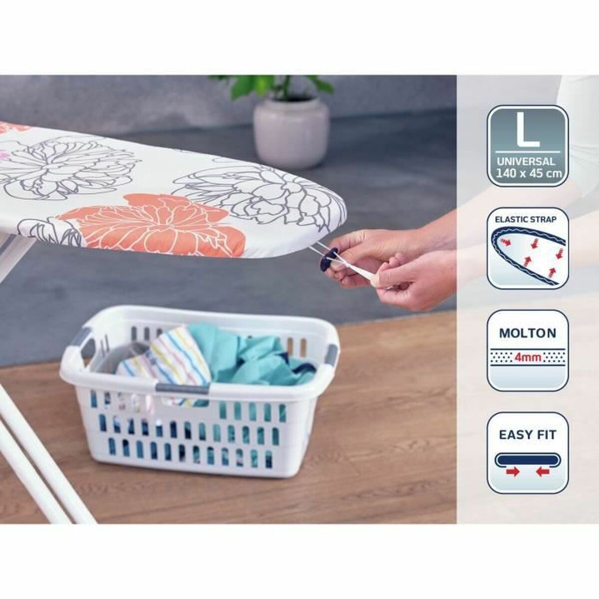 Strykbrädesfodral Leifheit Cotton Comfort 71602 L 140 x 45 cm - 2