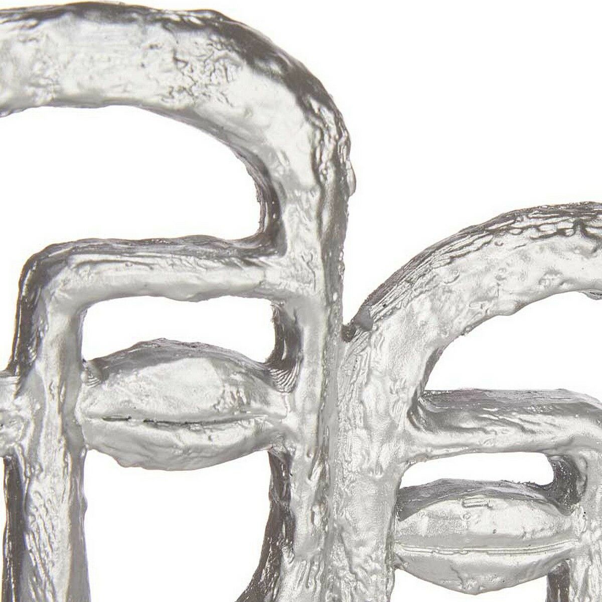 Prydnadsfigur Gift Decor Silvrig Silver Ansikte 27 x 32,5 x 10,5 cm - 2