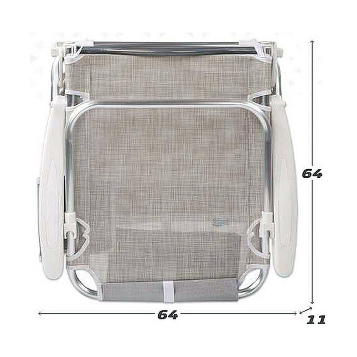 Strandstol Aktive Beige Grå 51 x 45 x 76 cm - 6
