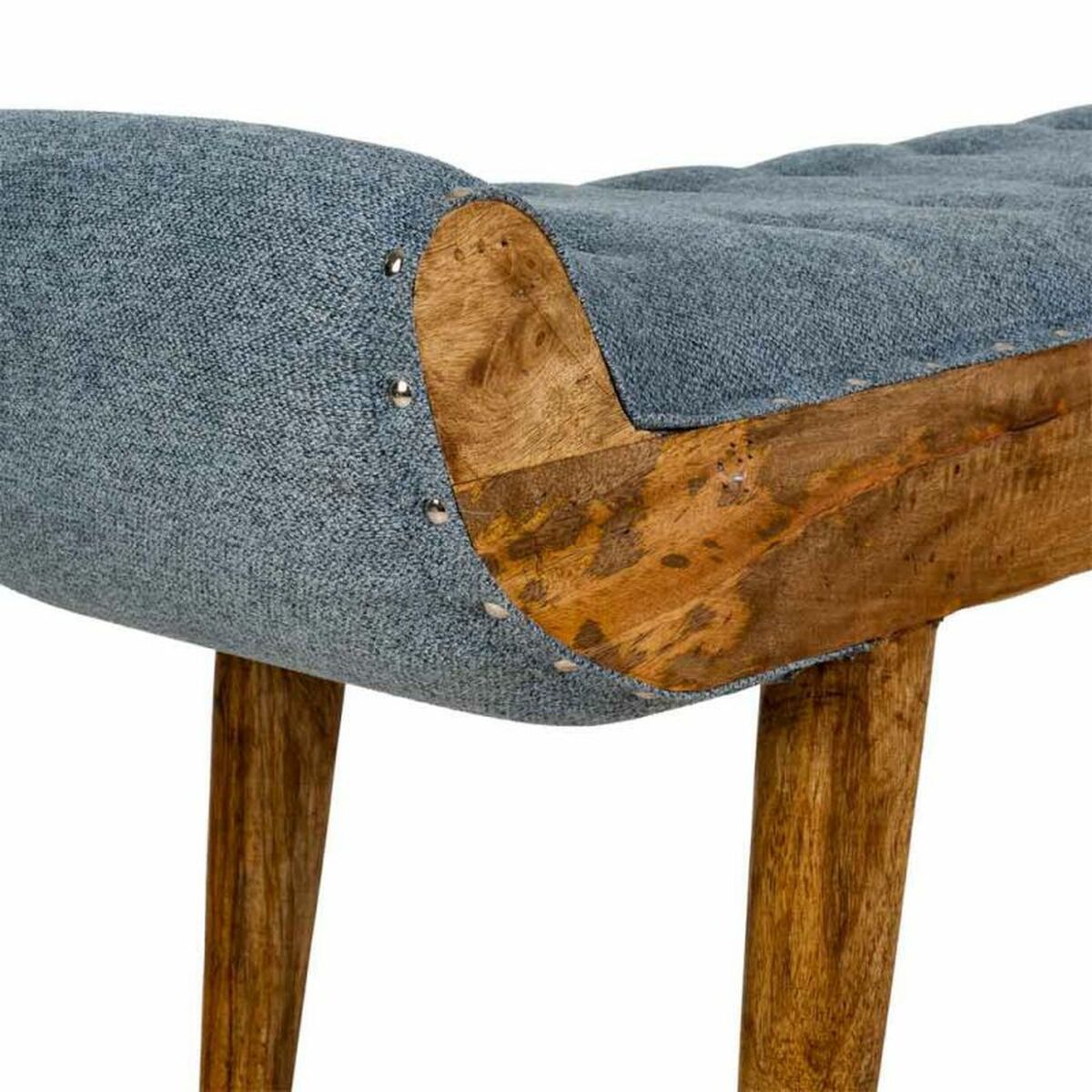 Bänk Alexandra House Living Kanvas Mangoträ 51 x 38 x 125 cm - 4