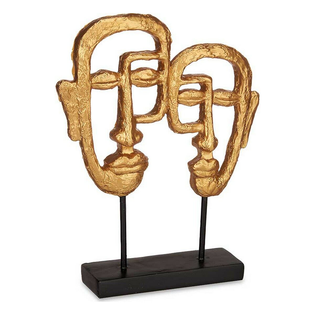Prydnadsfigur Gift Decor Gyllene Ansikte 27 x 32,5 x 10,5 cm