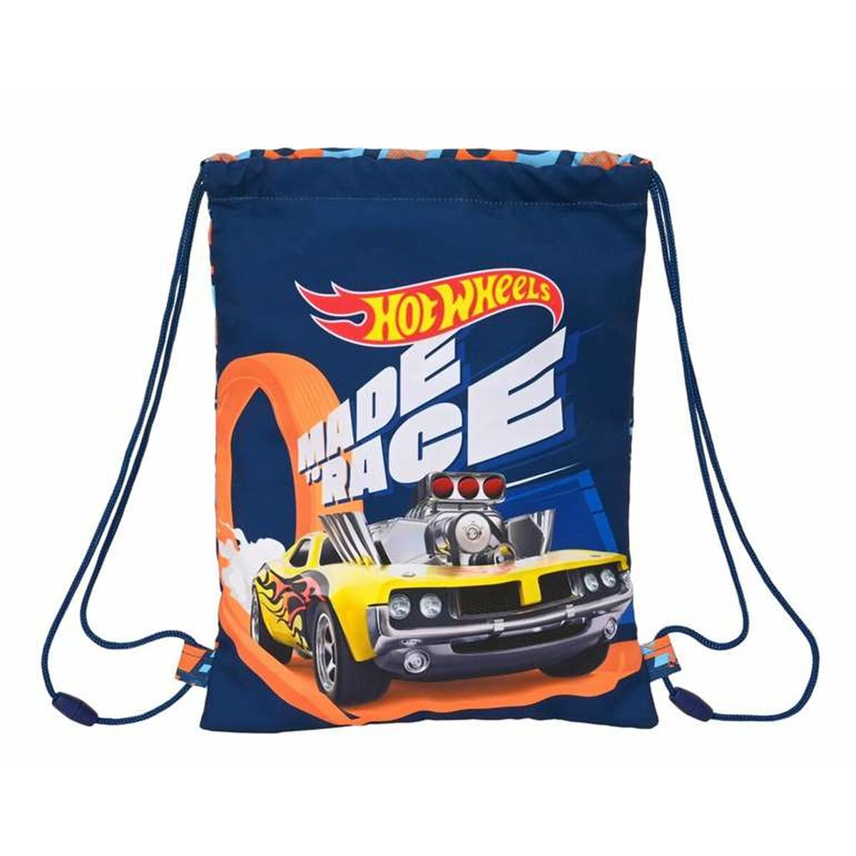 Skopåse med remmar Hot Wheels Speed club Orange Marinblå 26 x 34 x 1 cm - 3