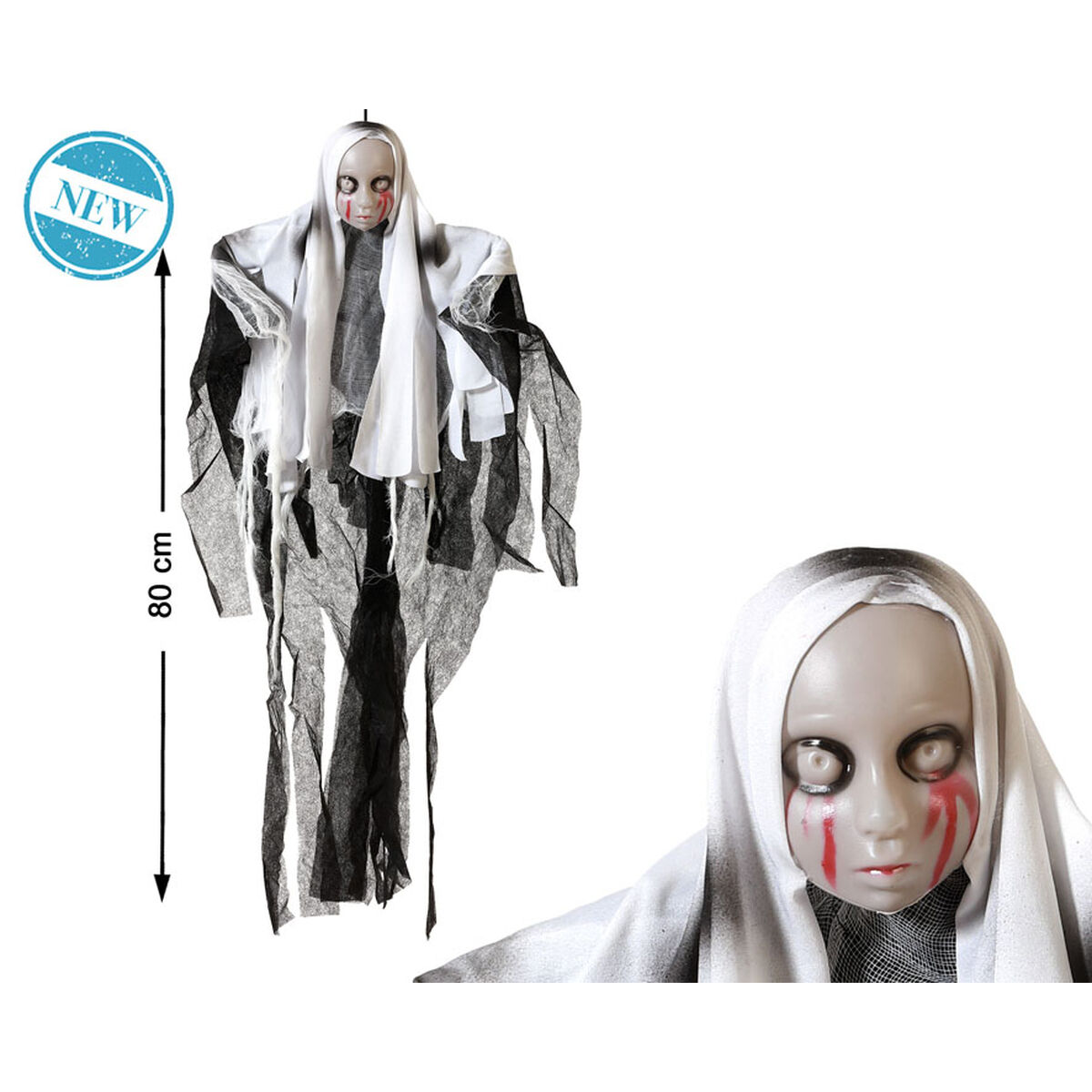 Halloweendekorationer Spöke 80 cm