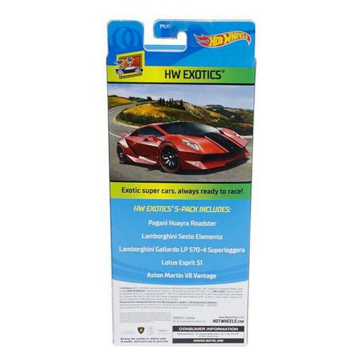 Set med 5 bilar Hot Wheels 1806 Multicolour Orange - 3