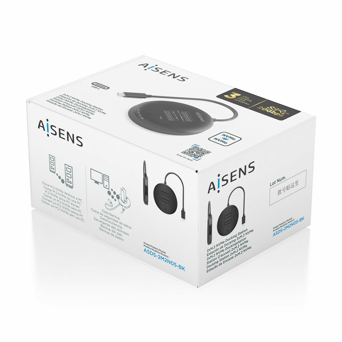 Laddstation Aisens ASDS-2M2N05-BK Svart