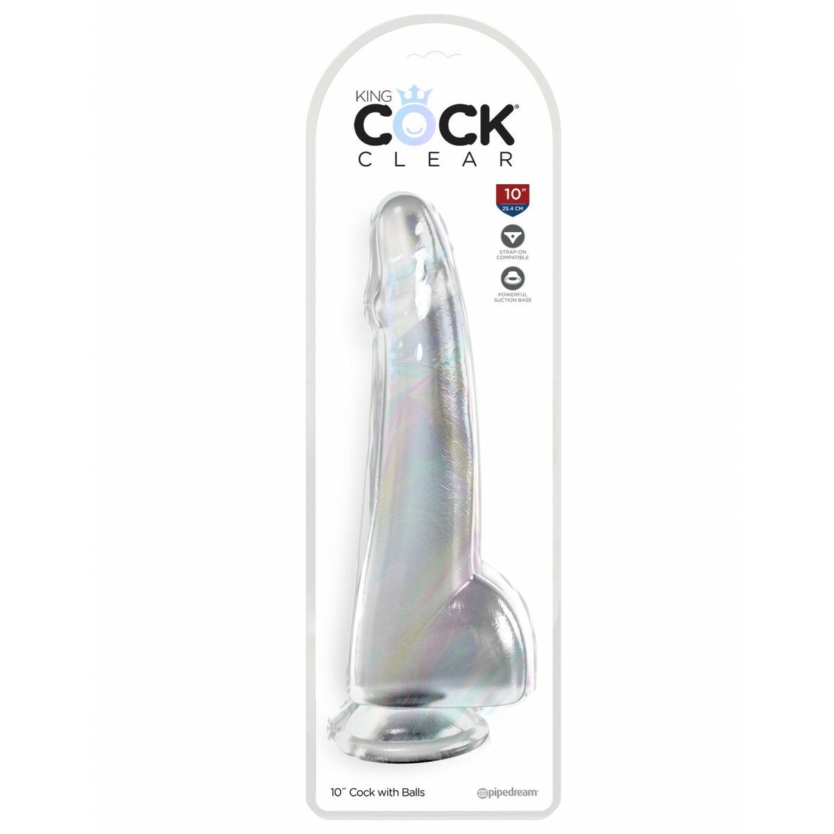 Realistisk dildo Pipedream - King Cock Transparent - 2