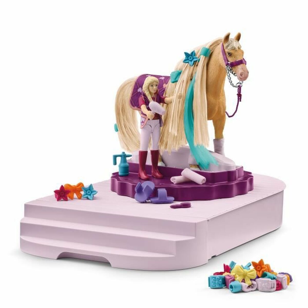 Playset Schleich Horse Grooming Station Häst 50 Delar