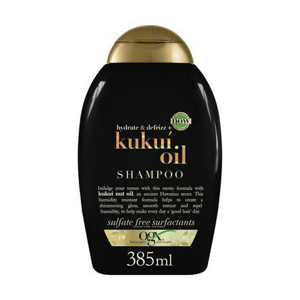 Antifrizz shampoo OGX Kukui Oil 385 ml Kukuiolja