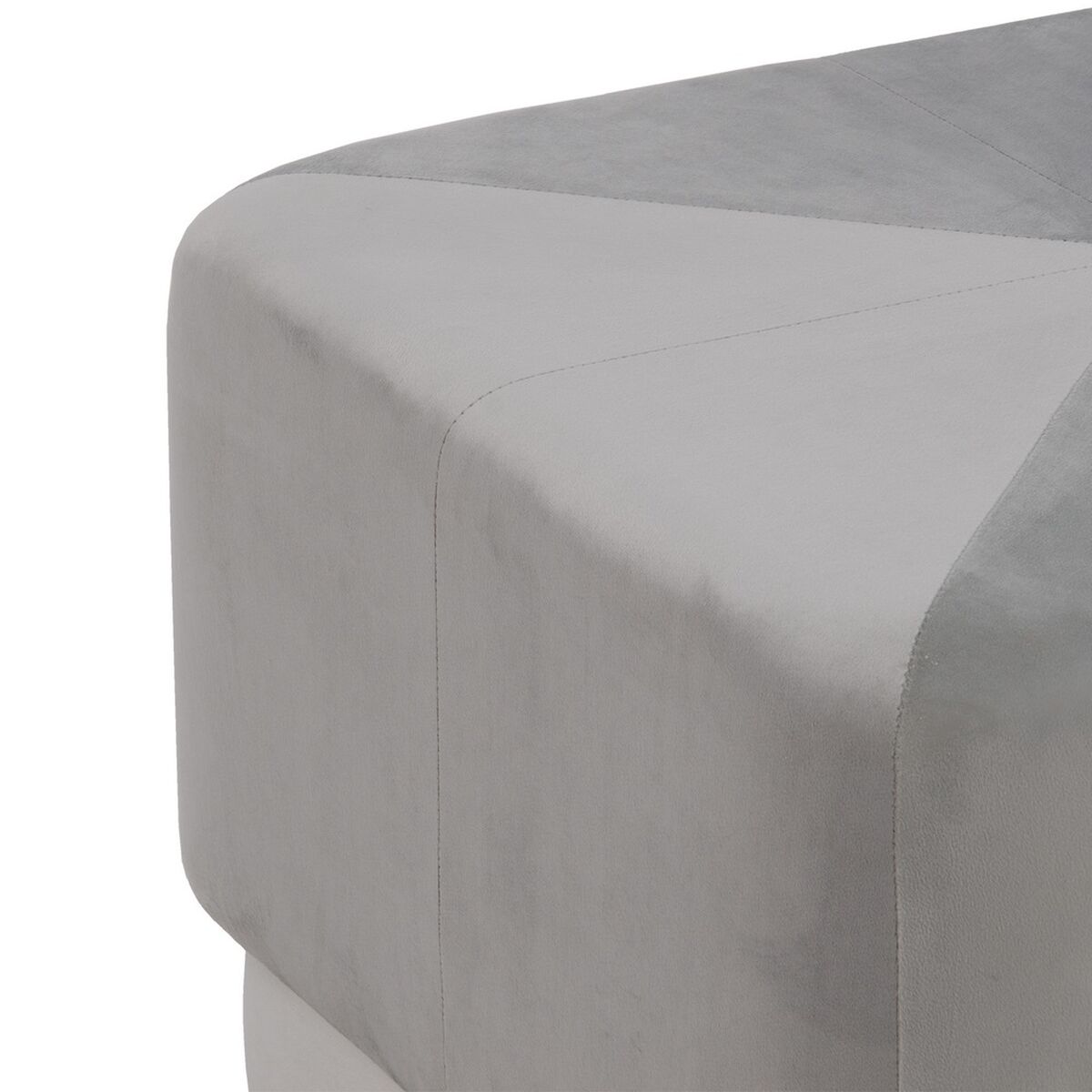 Puff Syntetmaterial Grå Trä 60 x 60 x 40 cm - 6