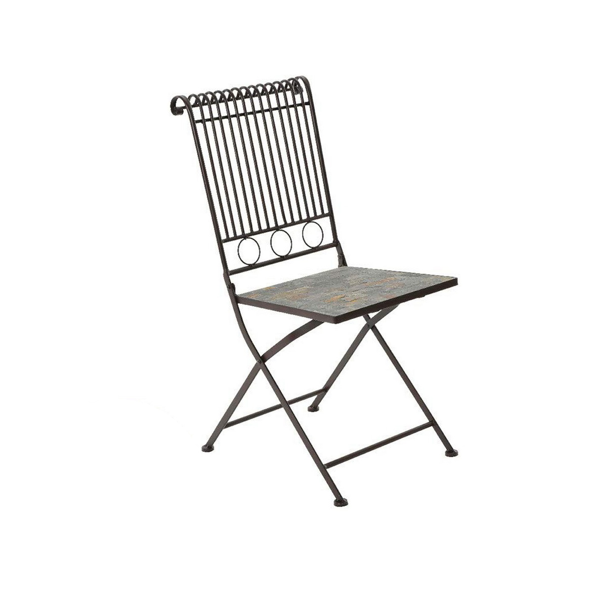 Hopfällbar Stol Kaemingk Stuttgart Vit Brun 39 x 39 x 9 cm