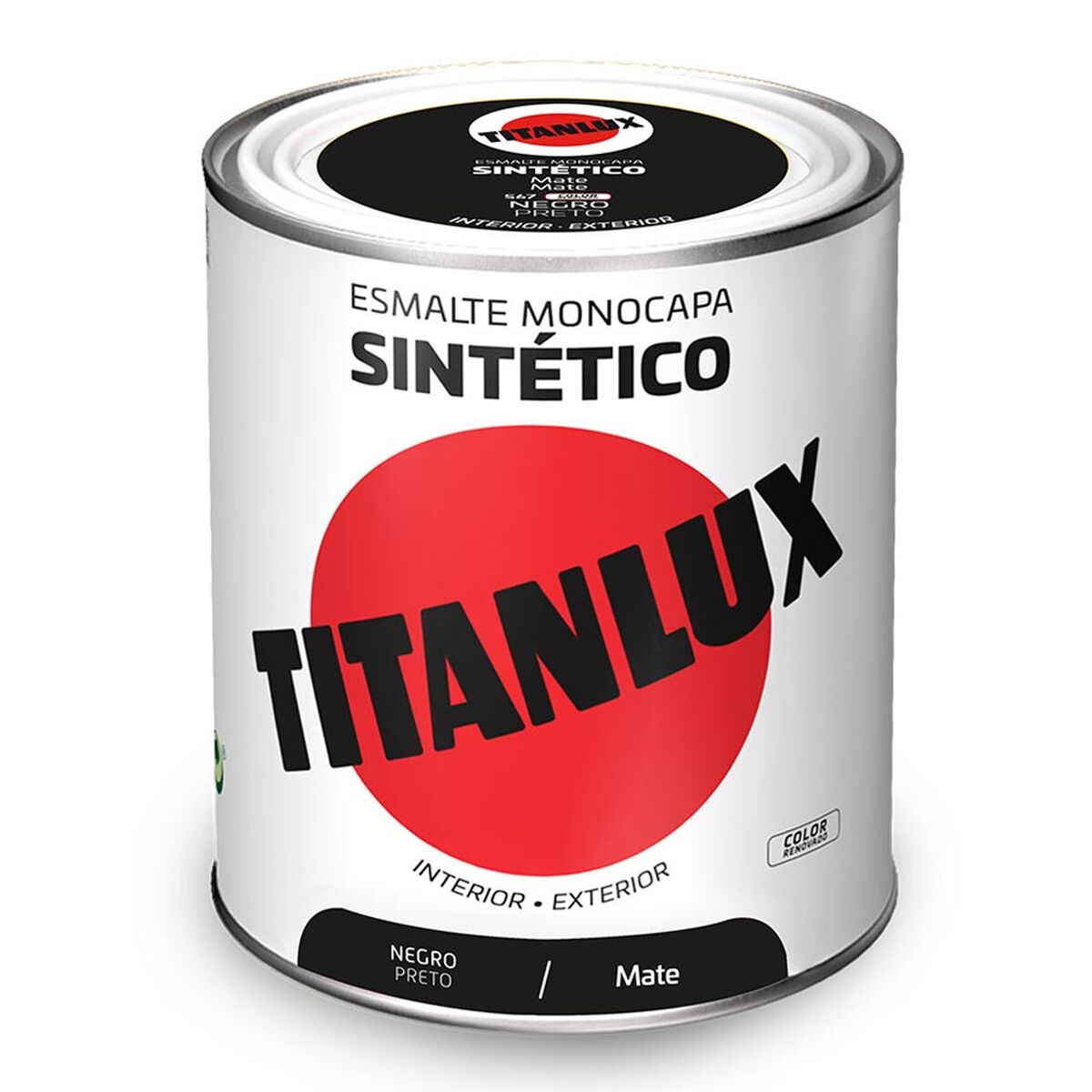 Syntetisk emaljfärg Titanlux 5809006 Svart 750 ml