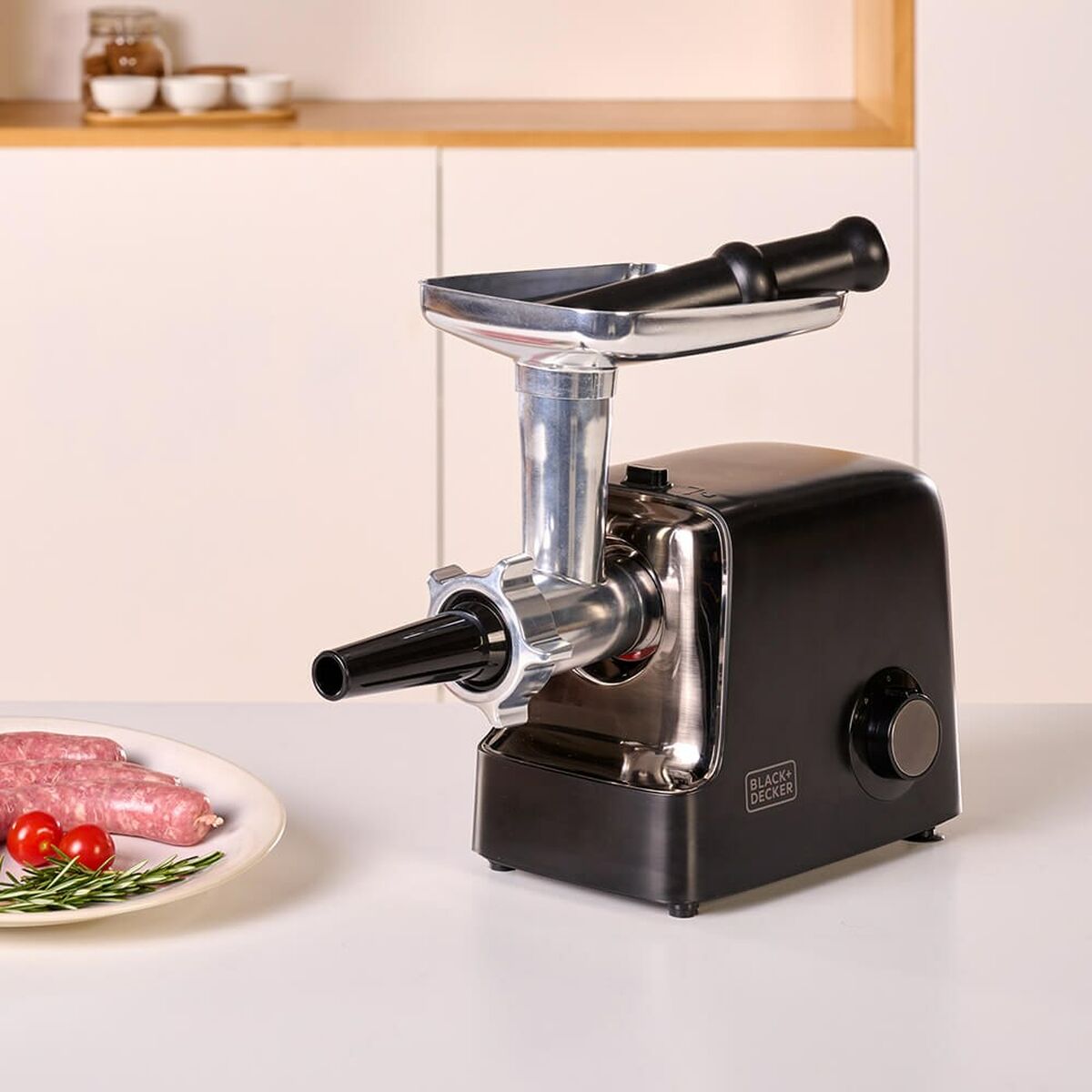 Kötthackare Black & Decker BXMMA2200E Svart Silvrig Rostfritt stål Aluminium 2200 W - 3