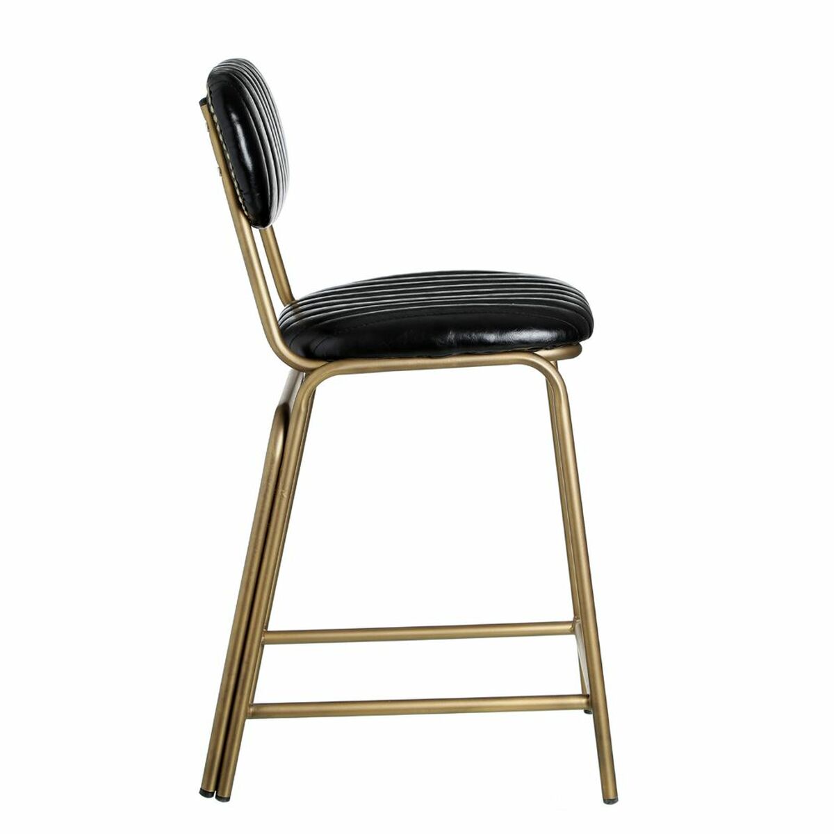 Sittpall 42 x 49 x 88 cm Svart Gyllene Metall Polyuretan - 7