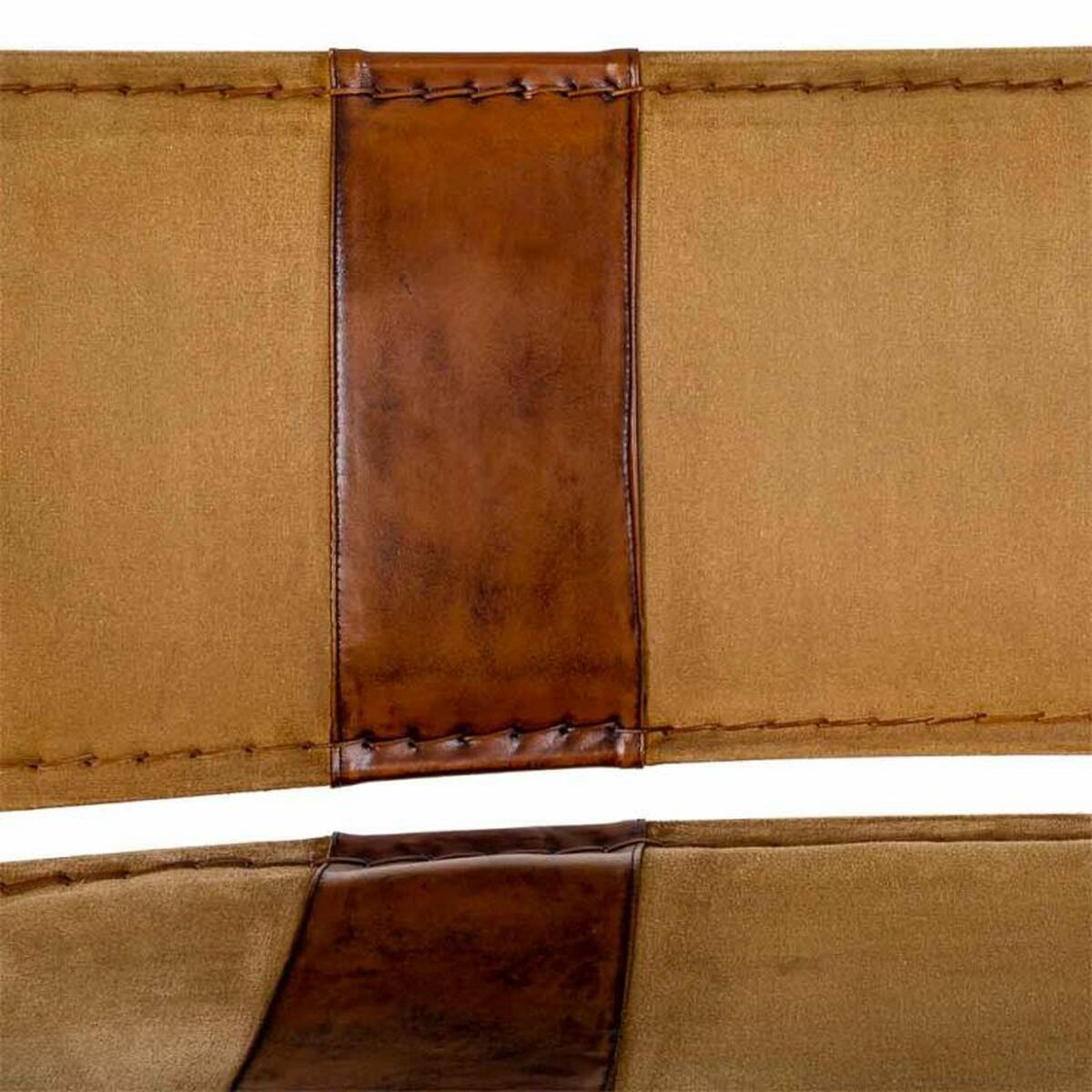 Bänk Alexandra House Living Läder Järn Mangoträ 71 x 76 x 127 cm - 6