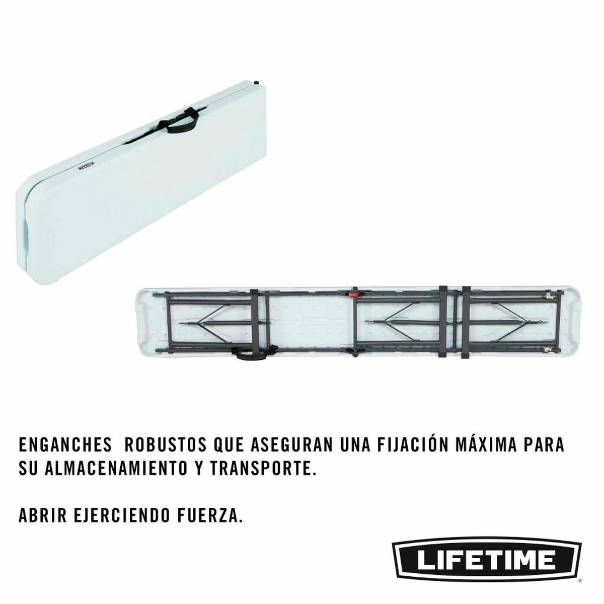 Bänk Lifetime Hopfällbar Vit 183 x 29 x 42 cm - 2