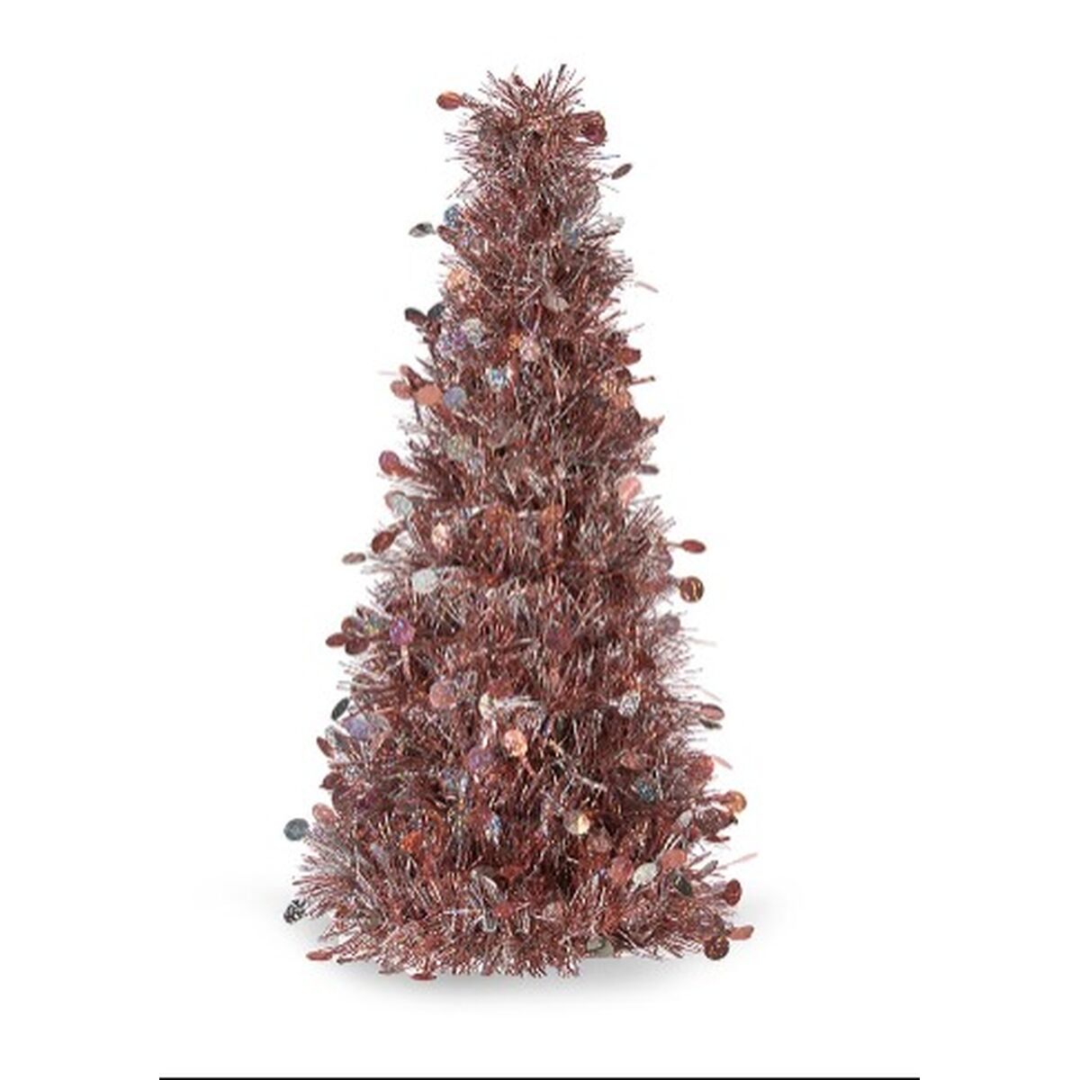 Prydnadsfigur Julgran Glitter Vit Rosa polypropen PET 18 x 31 x 18 cm (48 antal) - 2