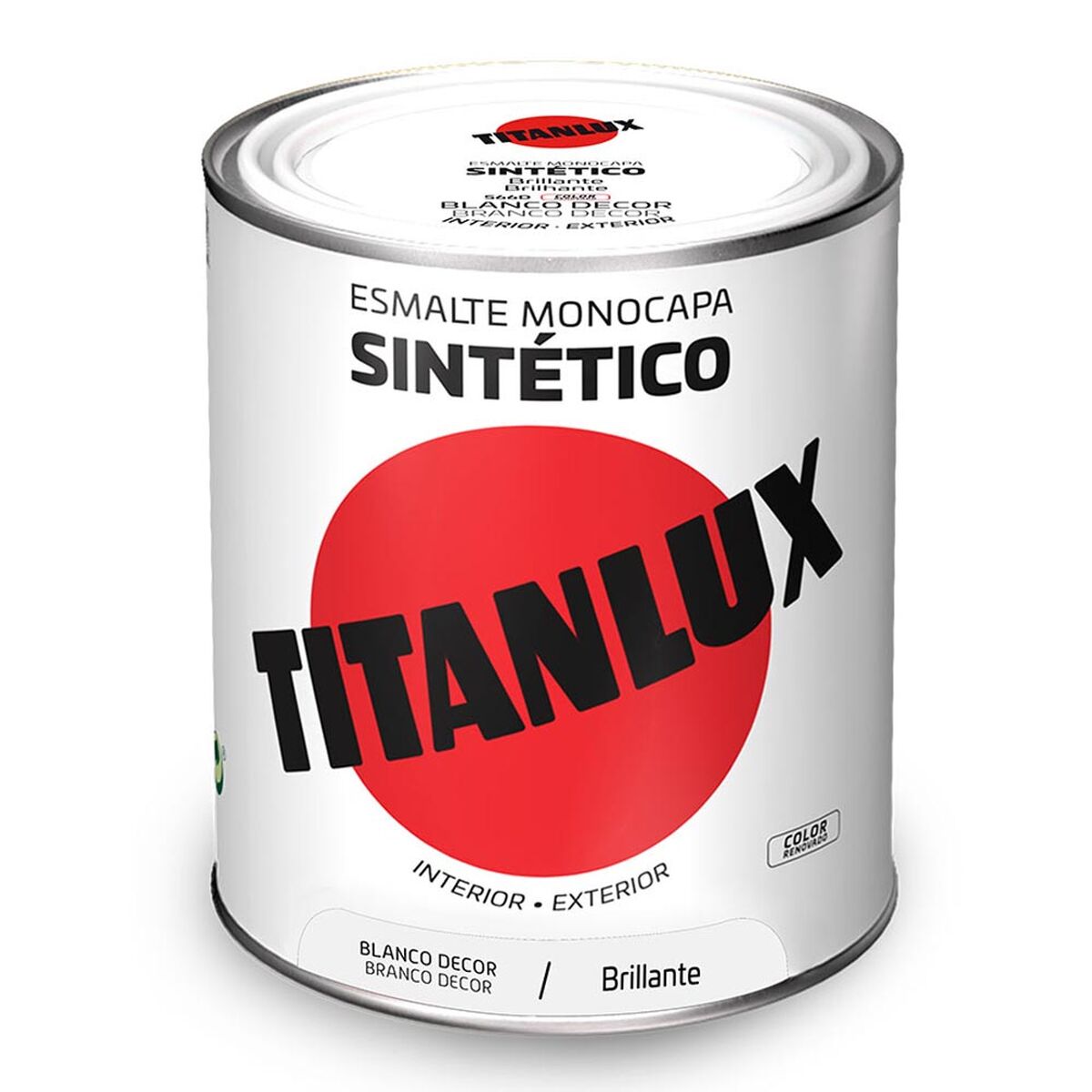 Syntetisk emaljfärg Titanlux 5809019 Vit Glansig 750 ml - 2