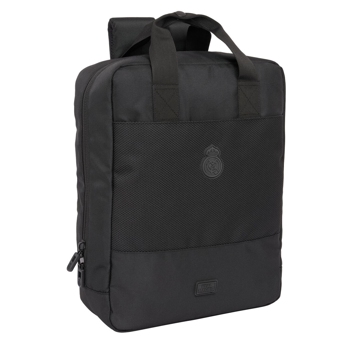 Laptopryggsäck Real Madrid C.F. Premium Svart 29 x 39 x 11 cm 13,3"