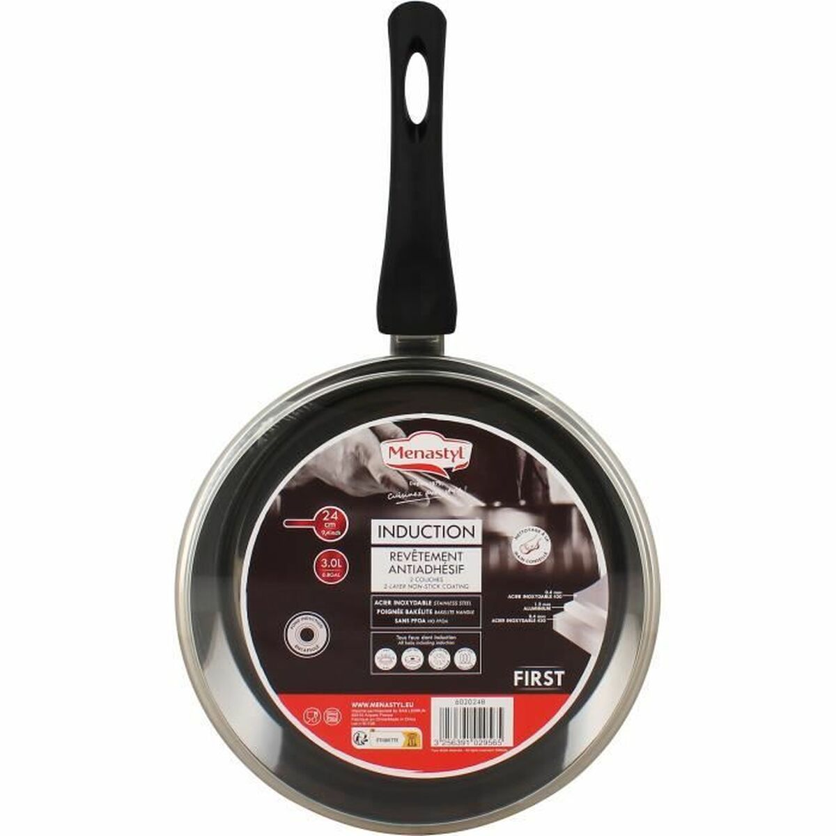 Stekpanna Menastyl Stål Rostfritt stål Ø 28 cm - 2
