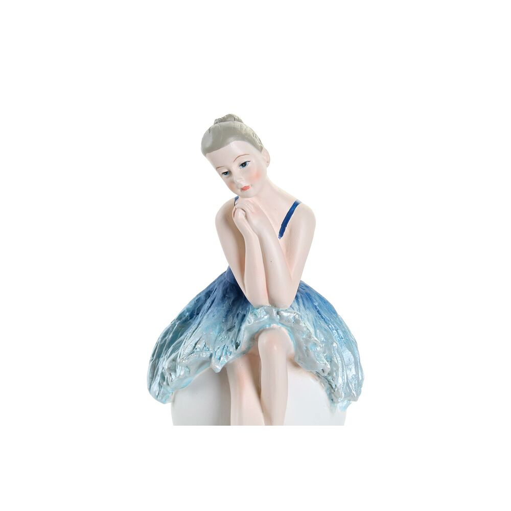 Prydnadsfigur DKD Home Decor Blå Romantisk Balettdansare 8,5 x 13 x 14,5 cm - 3