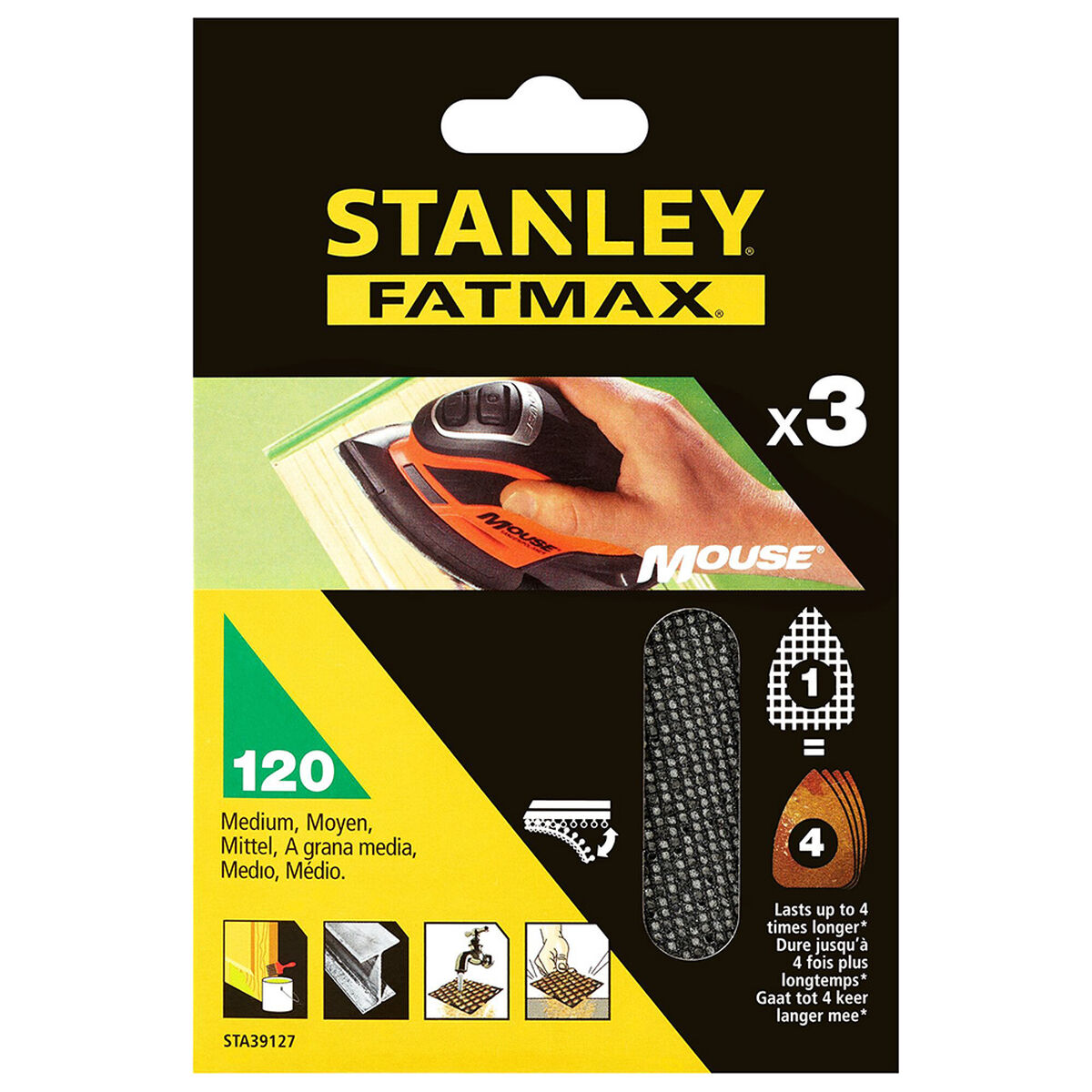 Slipblad för slipmaskin Stanley 3 Delar - 2