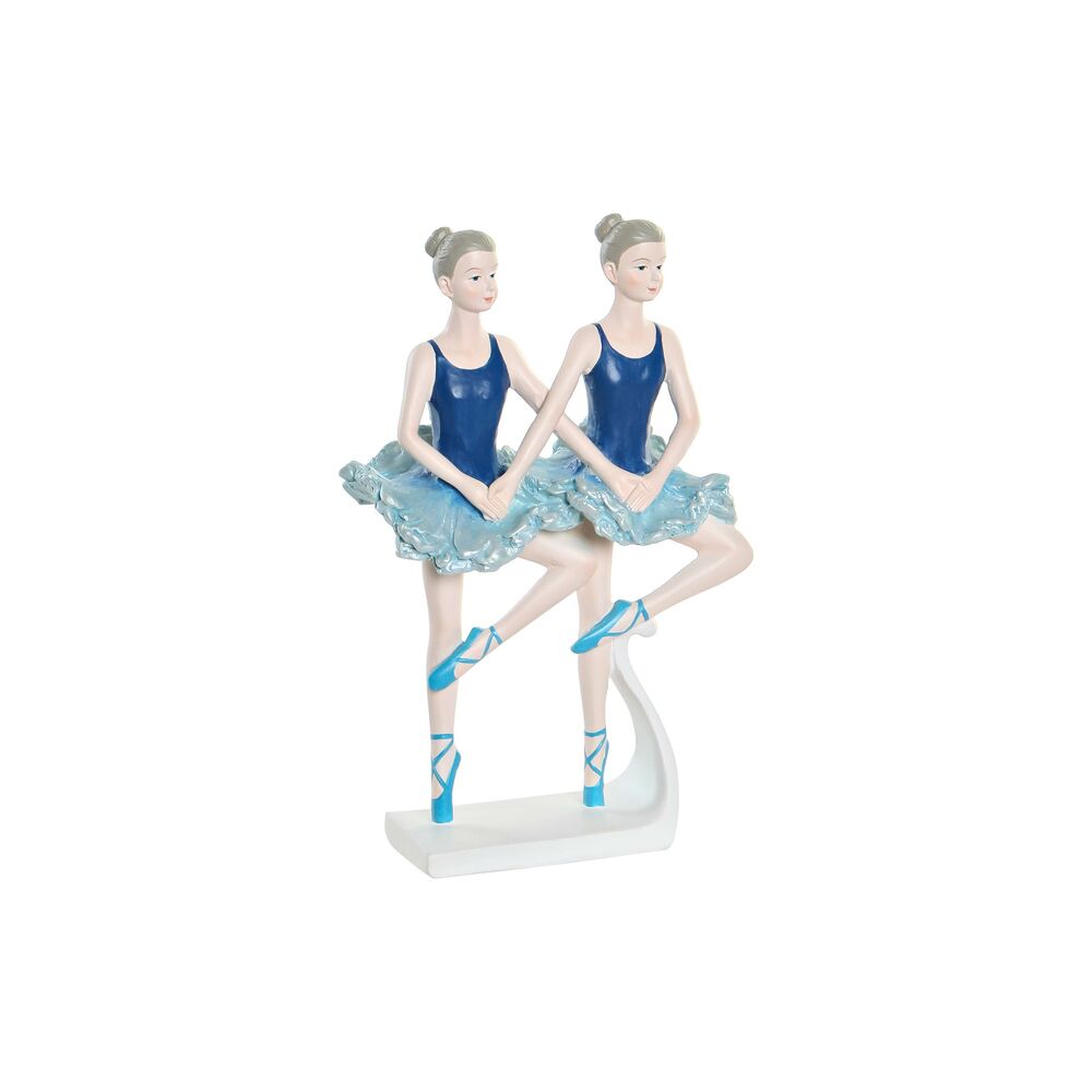 Prydnadsfigur DKD Home Decor Blå Romantisk Balettdansare 14 x 7,5 x 21,5 cm - 2