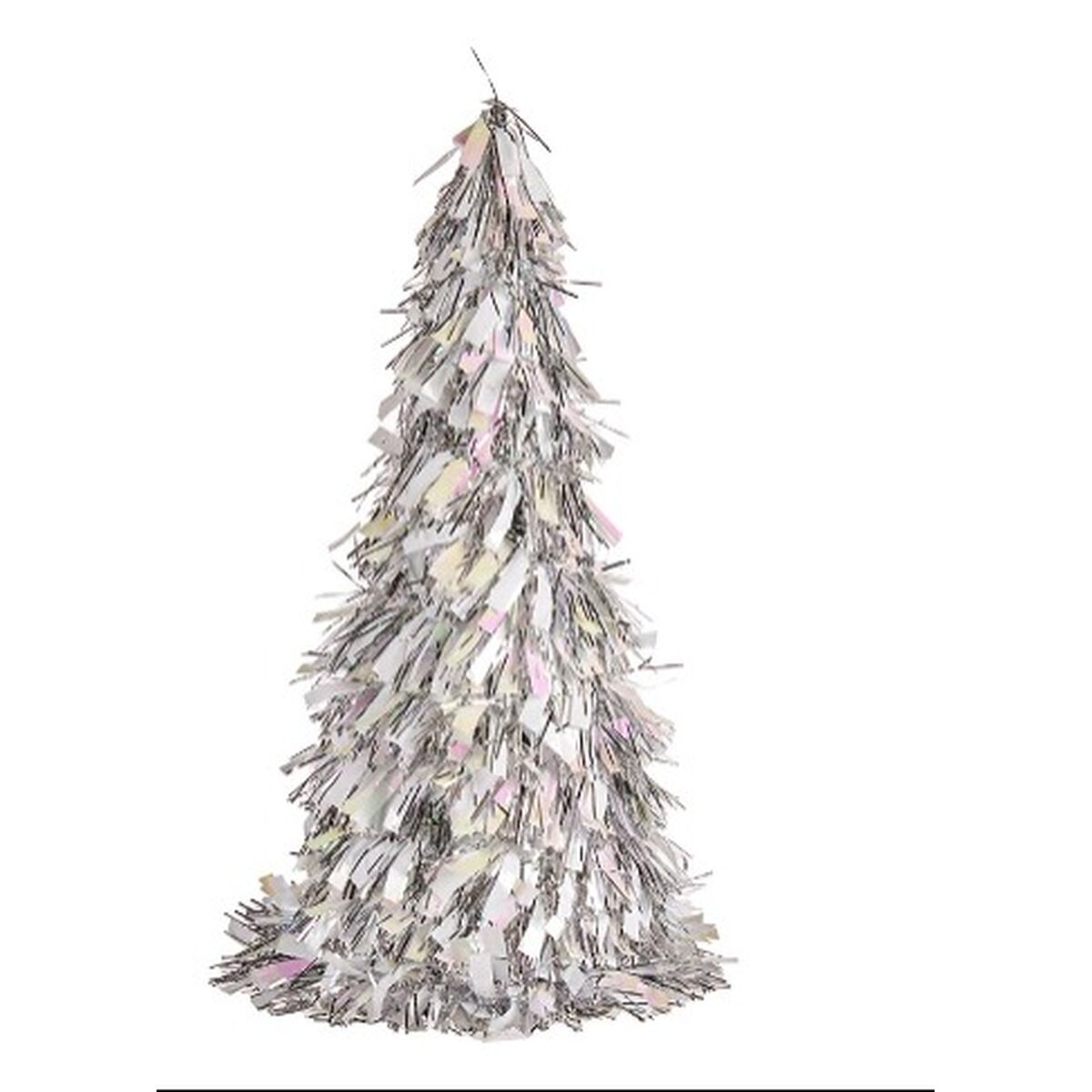Prydnadsfigur Julgran Glitter Silvrig polypropen PET 24 x 46 x 24 cm (24 antal) - 4