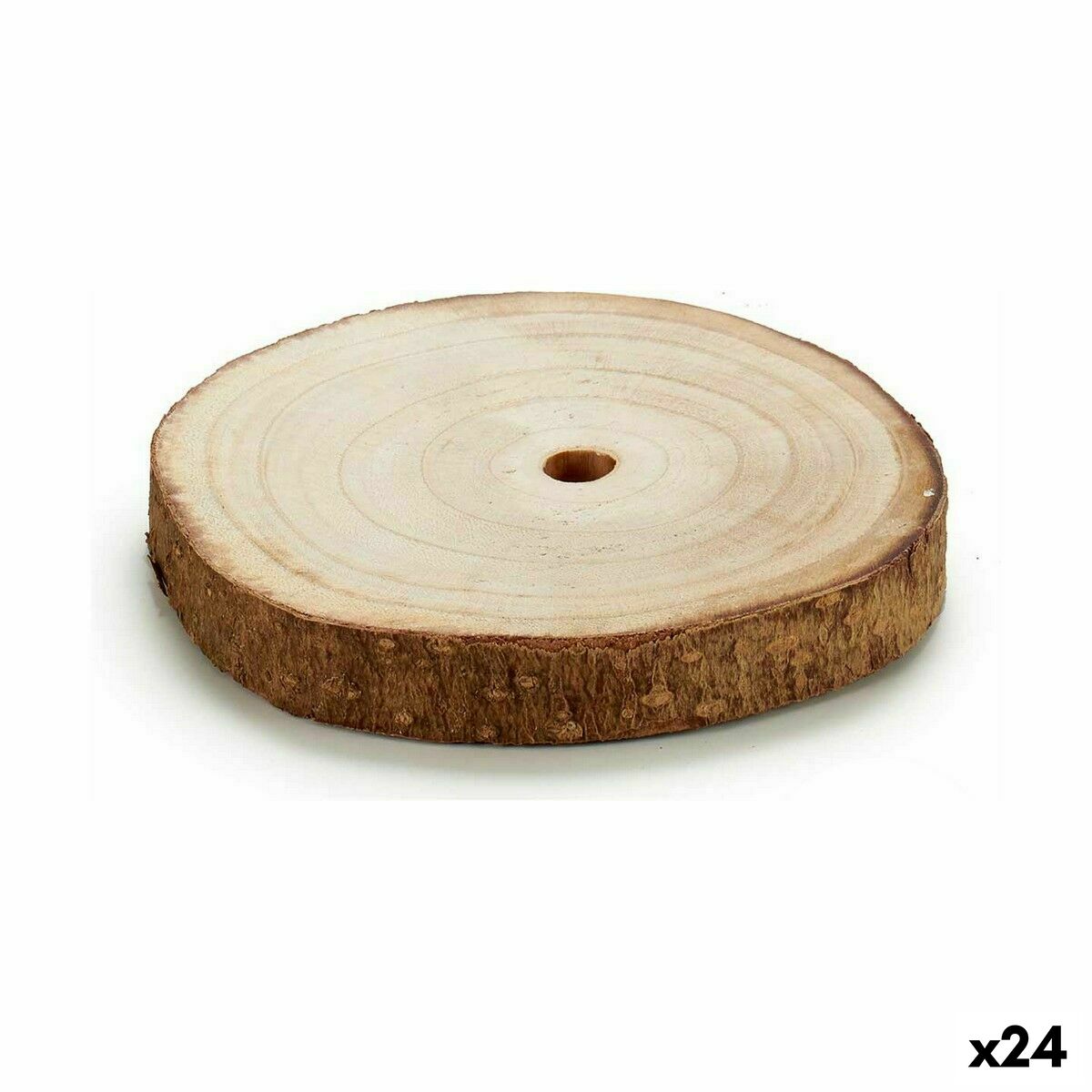 Dekorativ ved Gift Decor Brun 16 x 2 x 16 cm (24 antal)