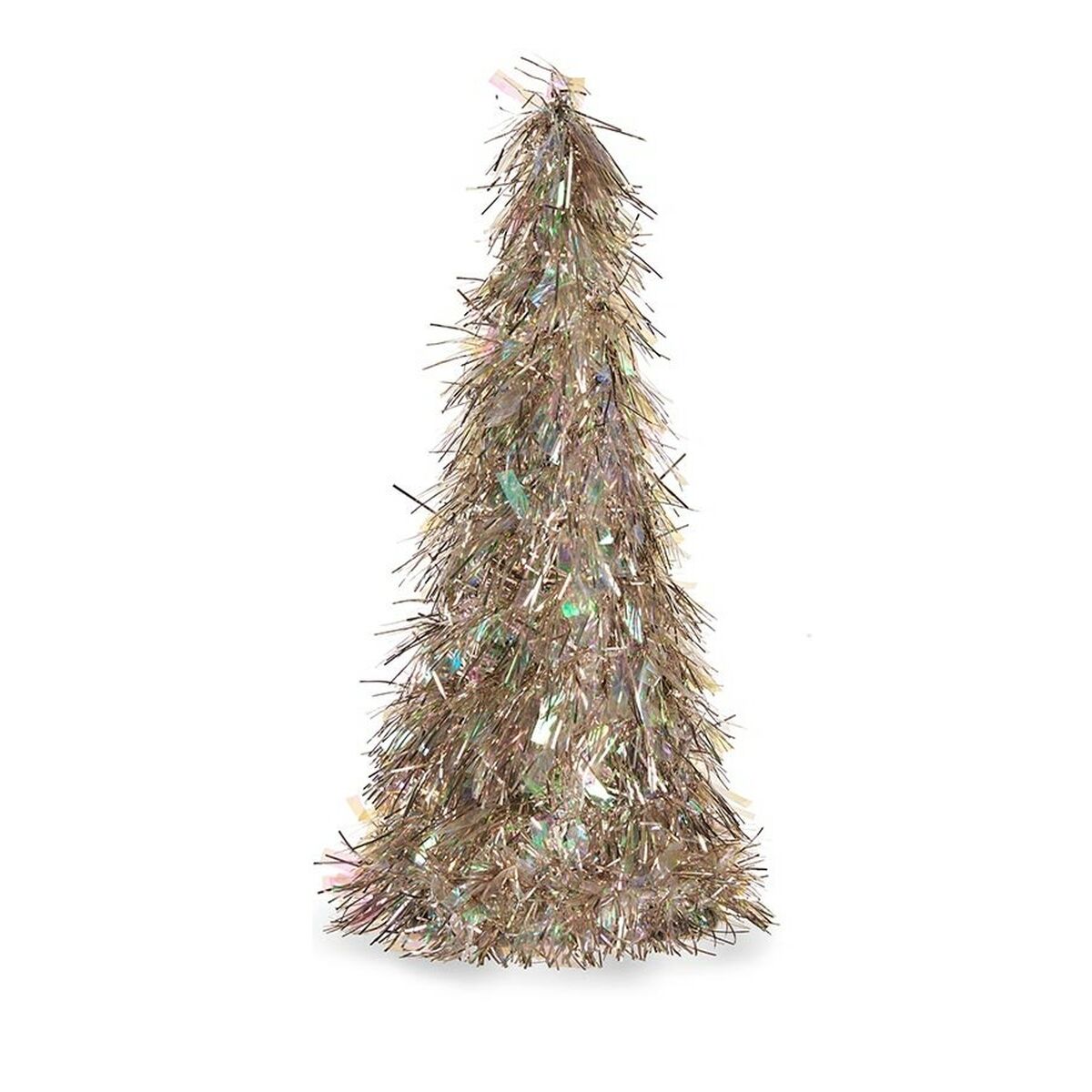 Prydnadsfigur Julgran Glitter Brons polypropen PET 24 x 46 x 24 cm (24 antal) - 2
