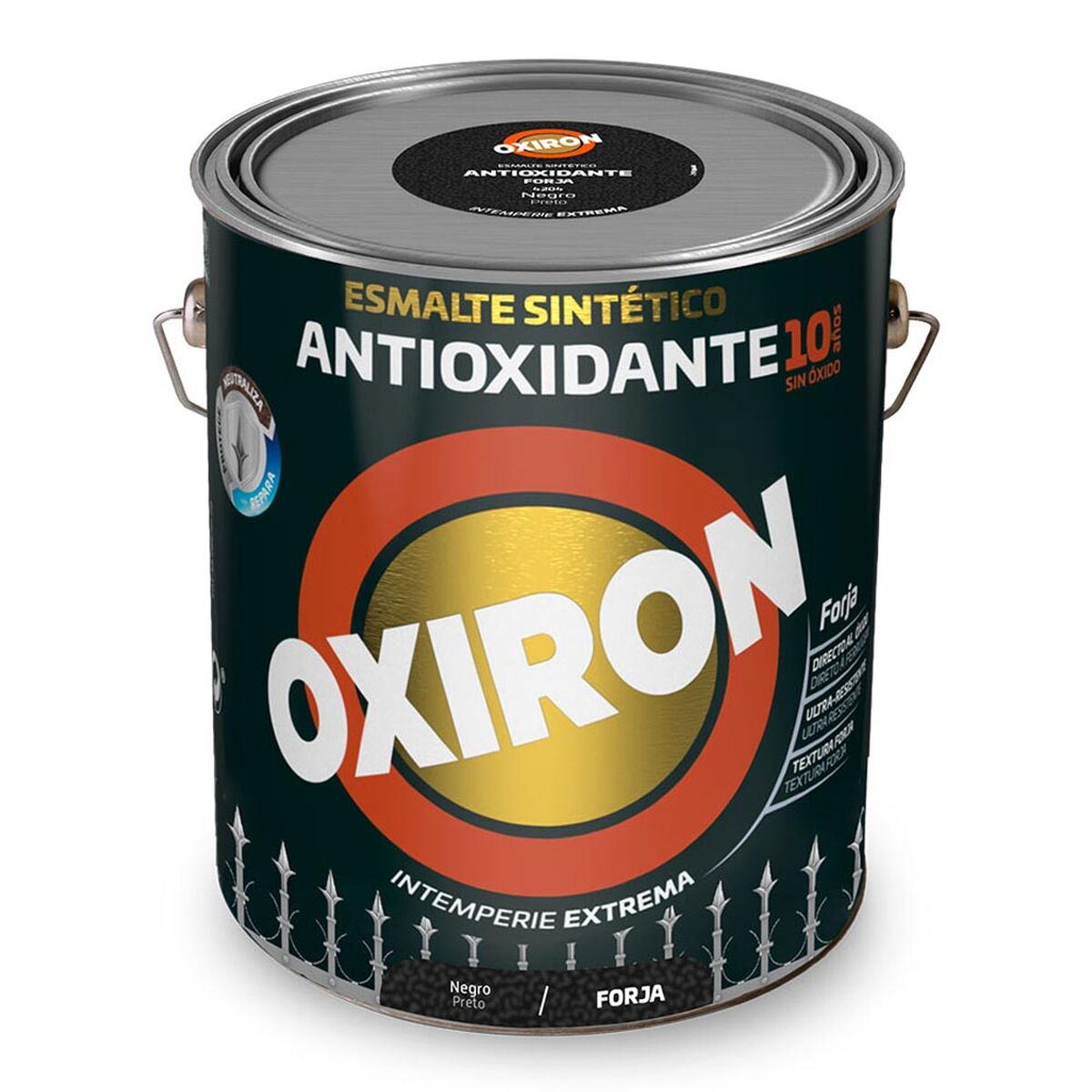 Syntetisk emaljfärg Oxiron Titan 5809031 Svart 750 ml Antioxiderande - 2