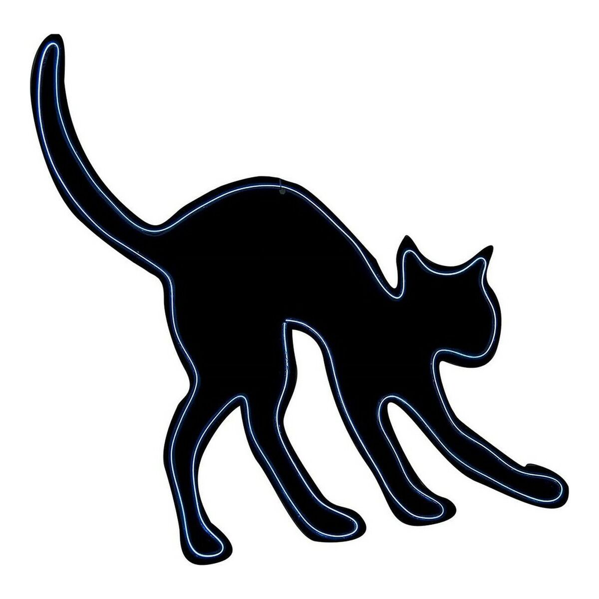 Halloweendekorationer My Other Me Neon Ljussilhuett Katt