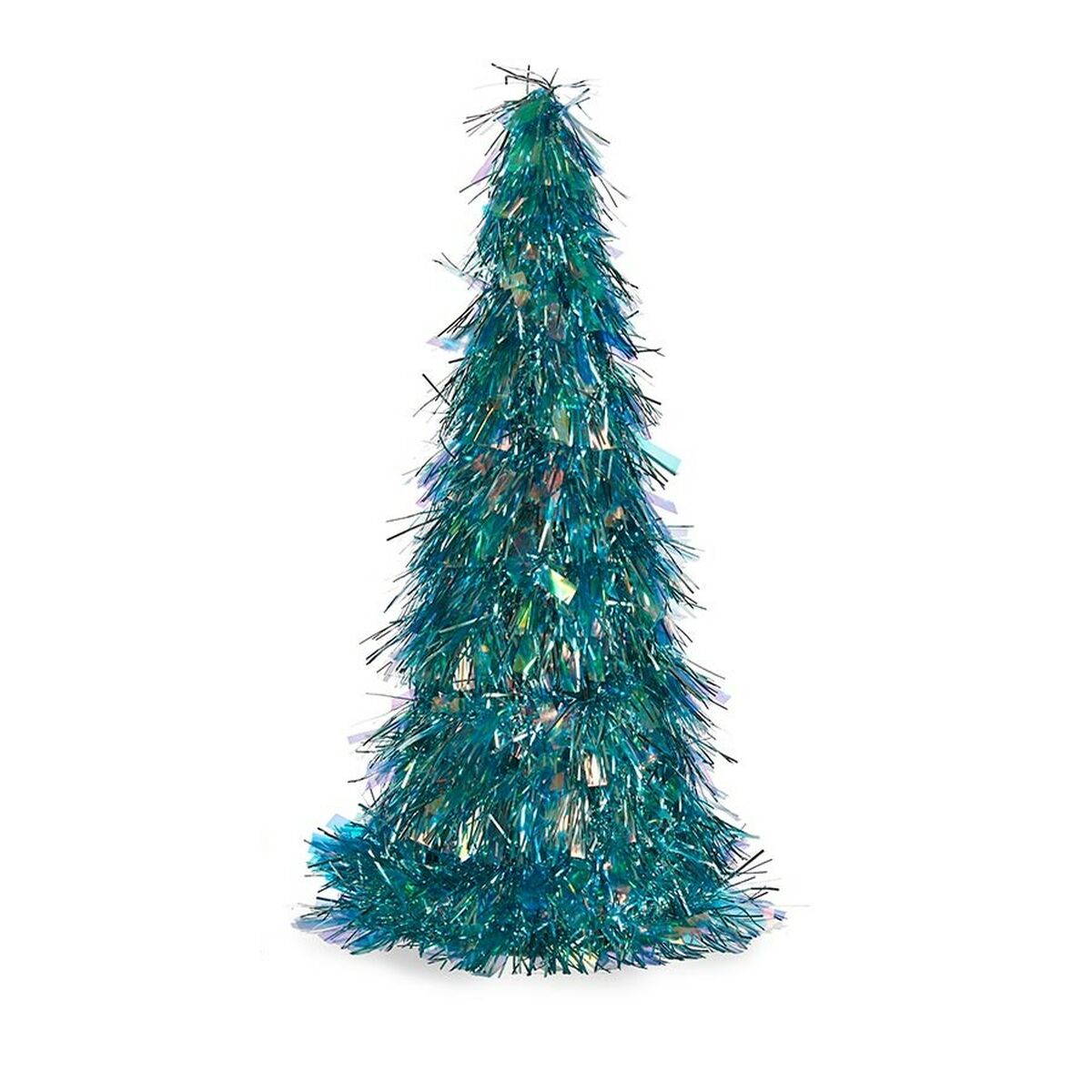 Prydnadsfigur Julgran Glitter Blå polypropen PET 24 x 46 x 24 cm (24 antal) - 2