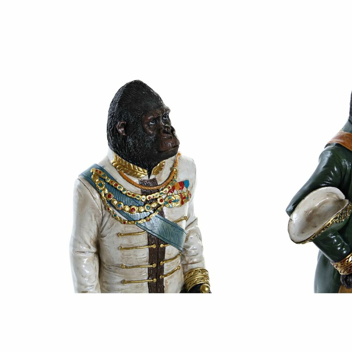 Prydnadsfigur DKD Home Decor Harts Gorilla (15.5 x 13.5 x 40.5 cm) (2 pcs) - 2