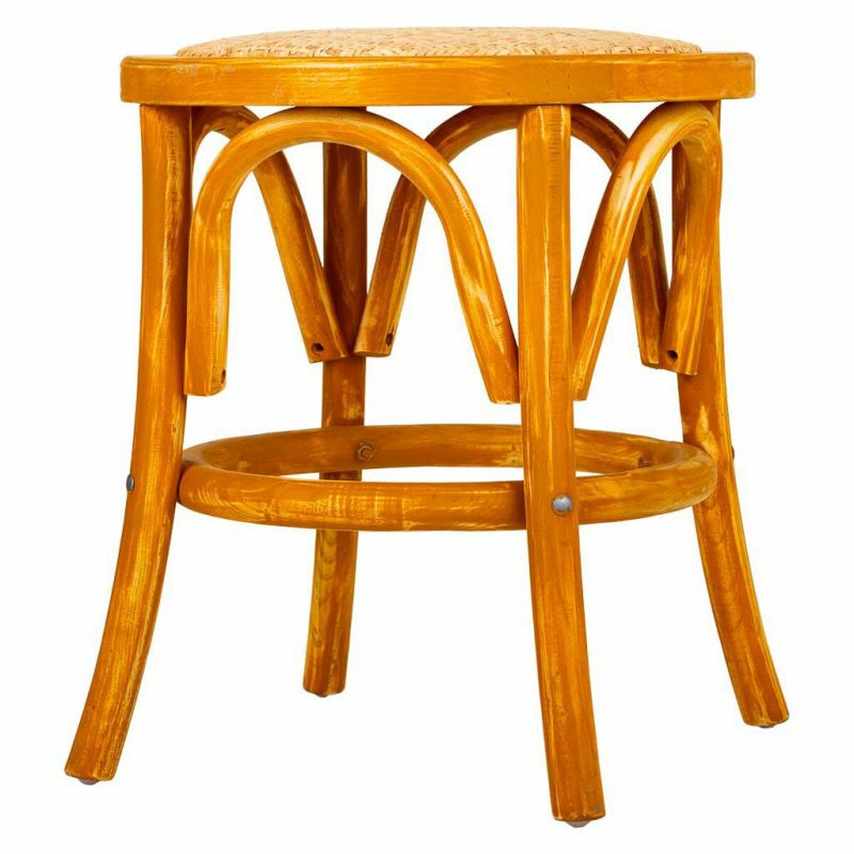 Sittpall Alexandra House Living Brun Trä Rattan 40 x 45 x 40 cm - 3