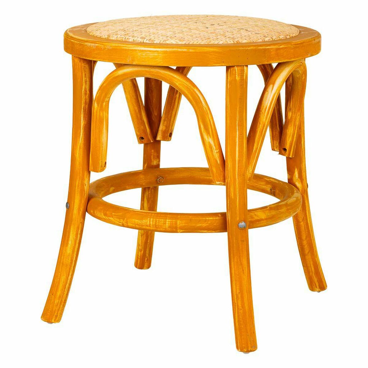 Sittpall Alexandra House Living Brun Trä Rattan 40 x 45 x 40 cm