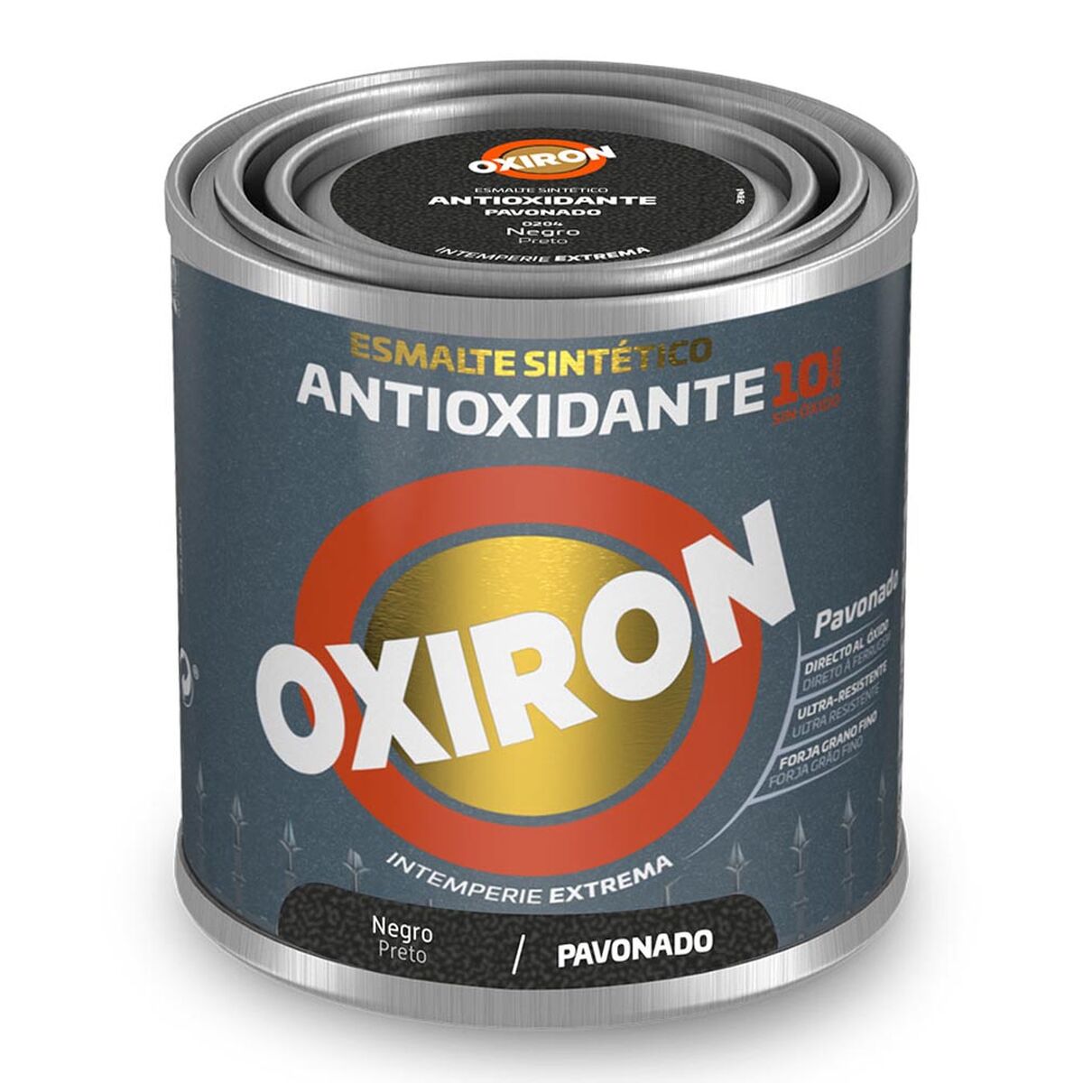 Syntetisk emaljfärg Oxiron Titan 5809046 Svart Antioxiderande 250 ml Blånering - 2
