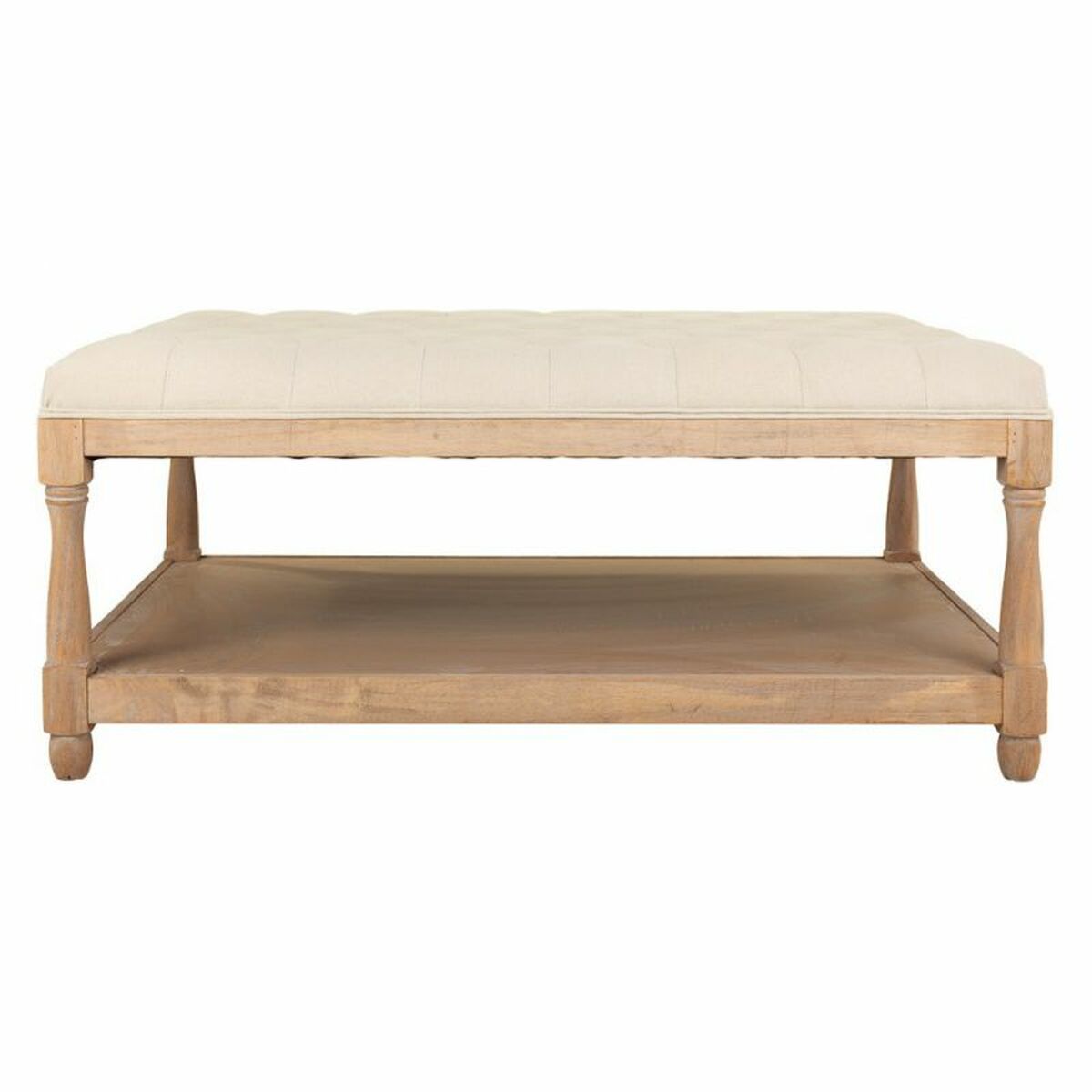 Sittpall Alexandra House Living Kräm Gummi Trä 78 x 48 x 110 cm - 3
