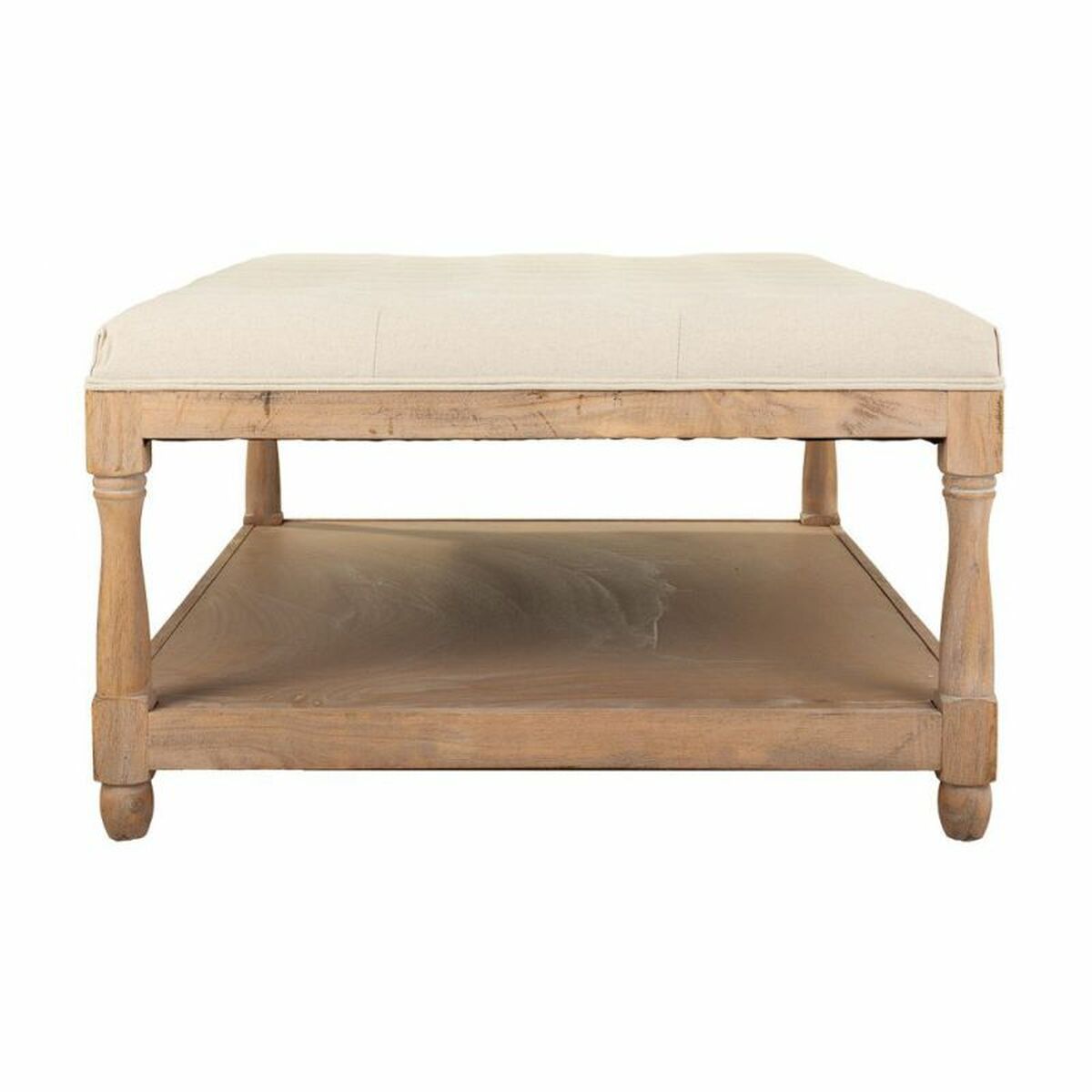 Sittpall Alexandra House Living Kräm Gummi Trä 78 x 48 x 110 cm - 4