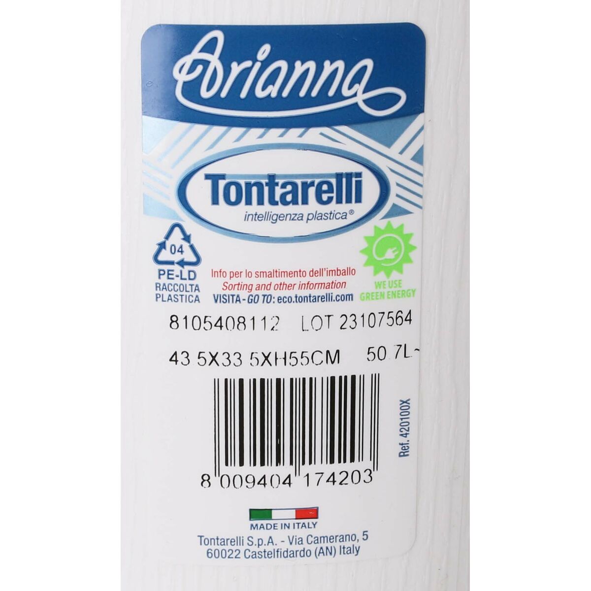 Tvättkorg Arianna Tontarelli 8105408_112 50 L Vit 44 x 35 x 55 cm - 6