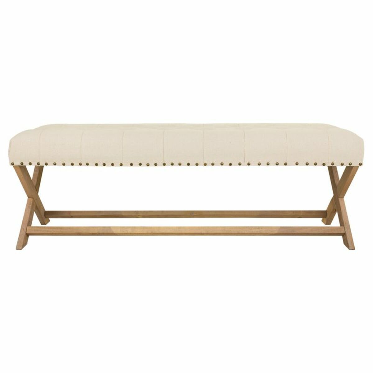 Sittpall Alexandra House Living Kräm Gummi Trä 46 x 45 x 130 cm - 2