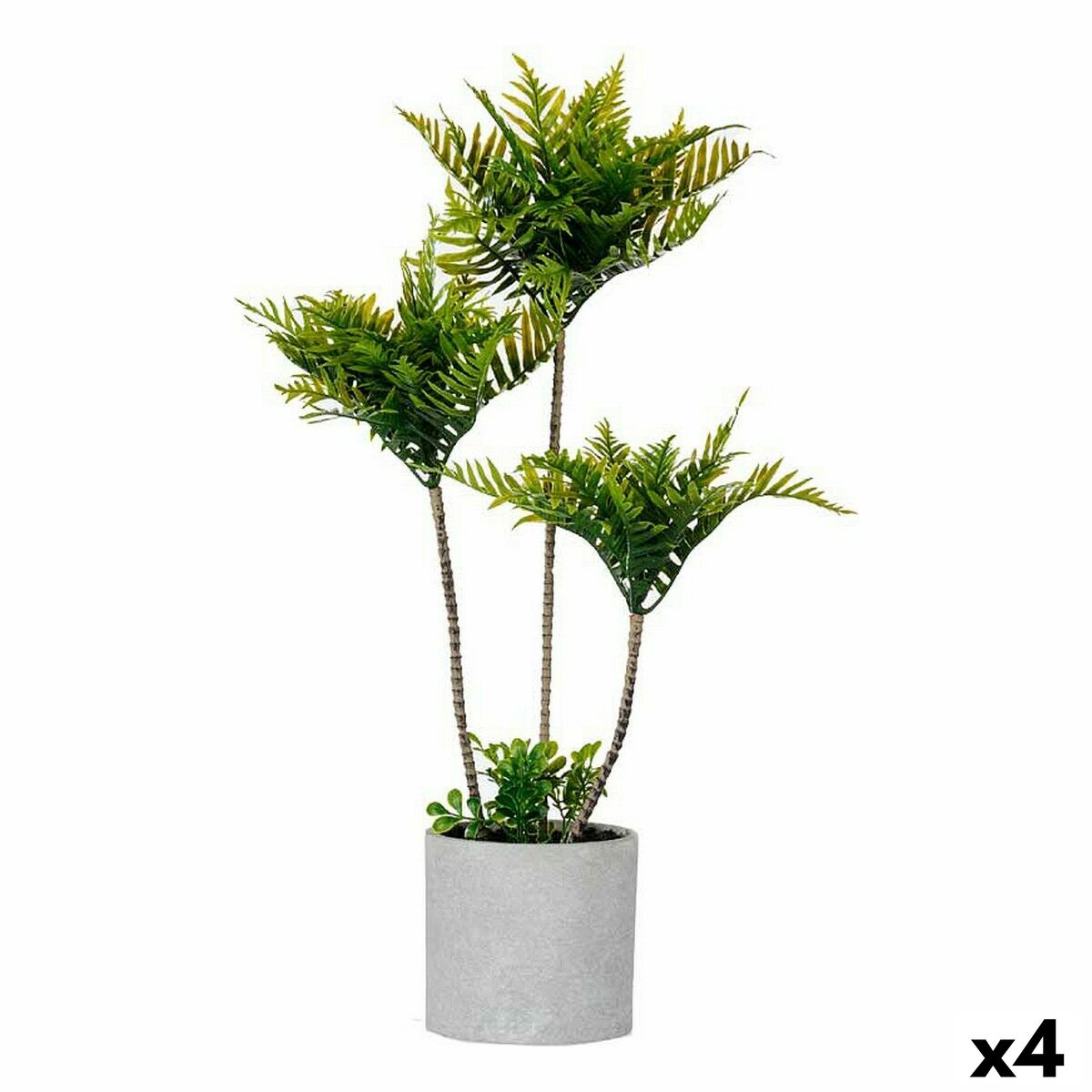 Dekorativ växt Ibergarden XD22-1826 Plast Cement Palmträd 20 x 70 x 20 cm (4 antal)