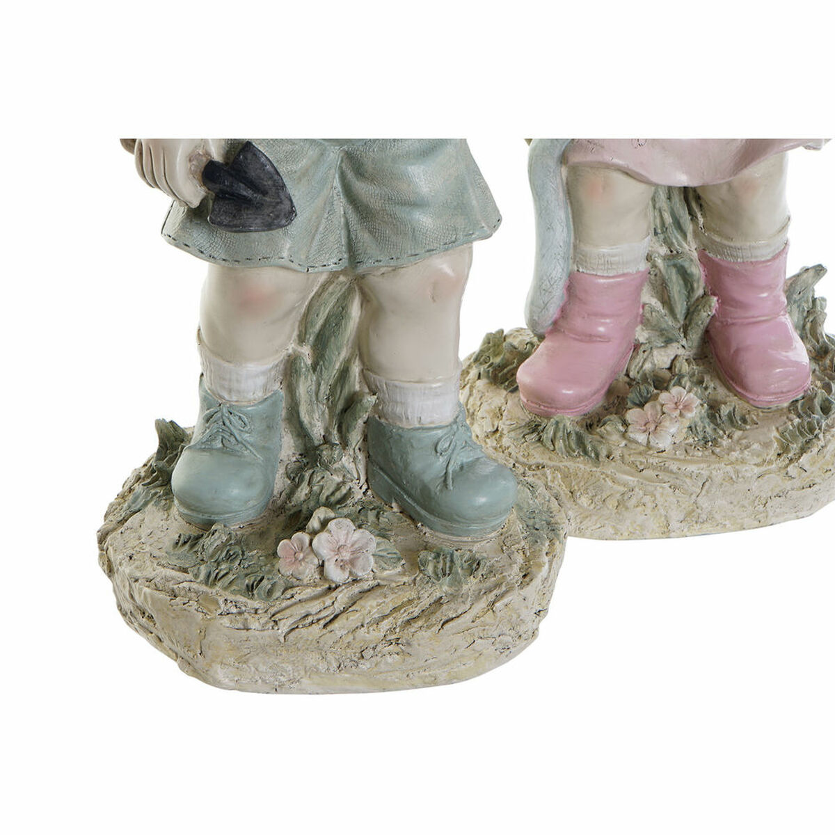 Prydnadsfigur DKD Home Decor Blå Rosa Harts Barn (18 x 15 x 41 cm) (2 pcs) - 3