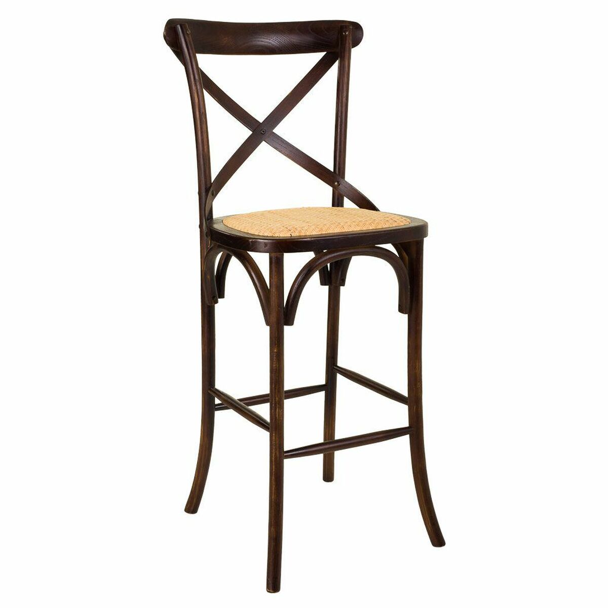 Sittpall Alexandra House Living Brun Rattan Björk 53 x 116 x 45 cm