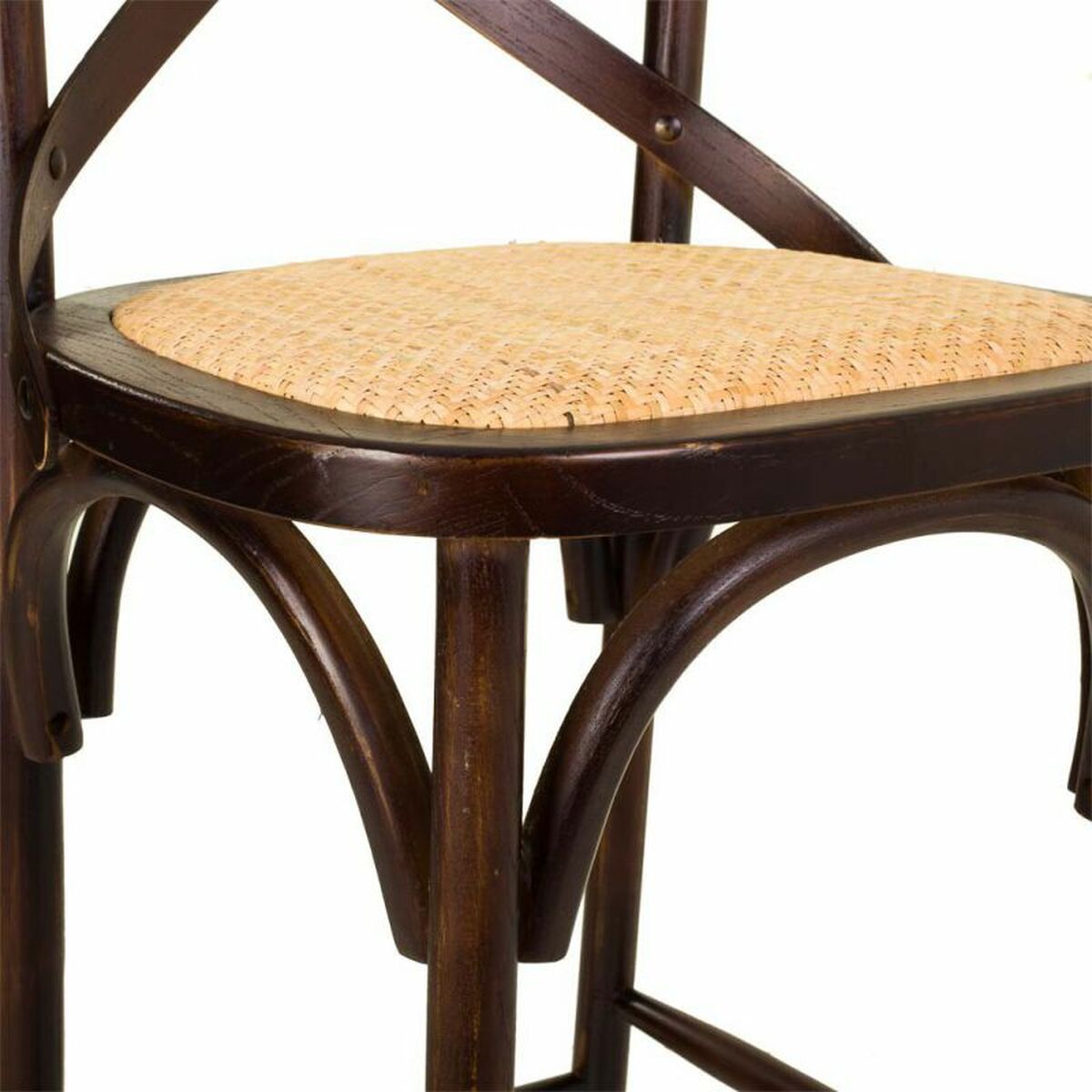Sittpall Alexandra House Living Brun Rattan Björk 53 x 116 x 45 cm - 5
