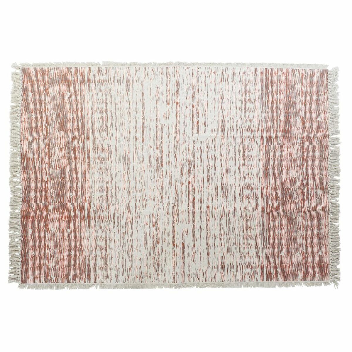 Matta DKD Home Decor Beige Orange Frans 160 x 230 x 1 cm - 9