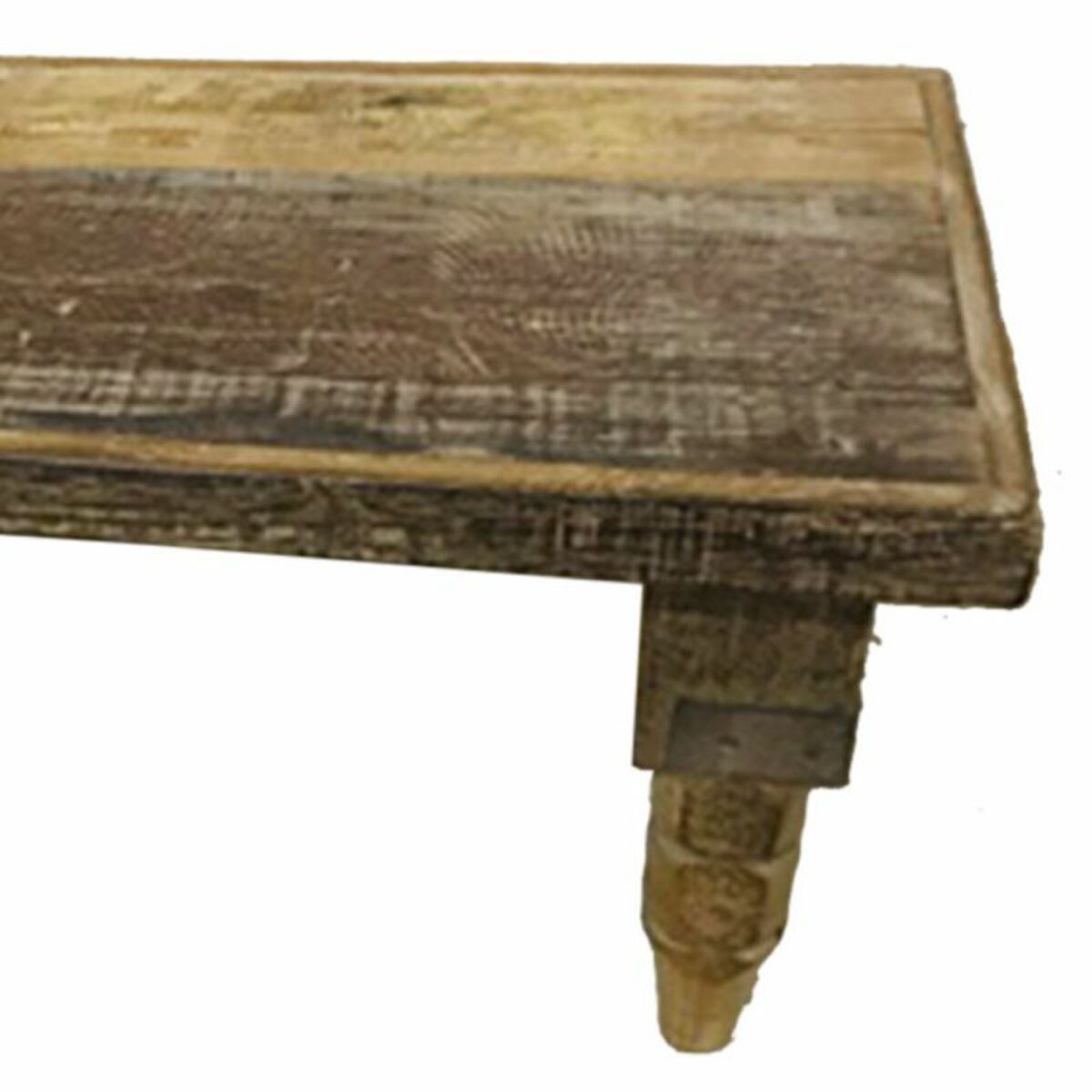 Sittpall Alexandra House Living Brun Återvunnet Trä 23 x 24 x 50 cm - 3