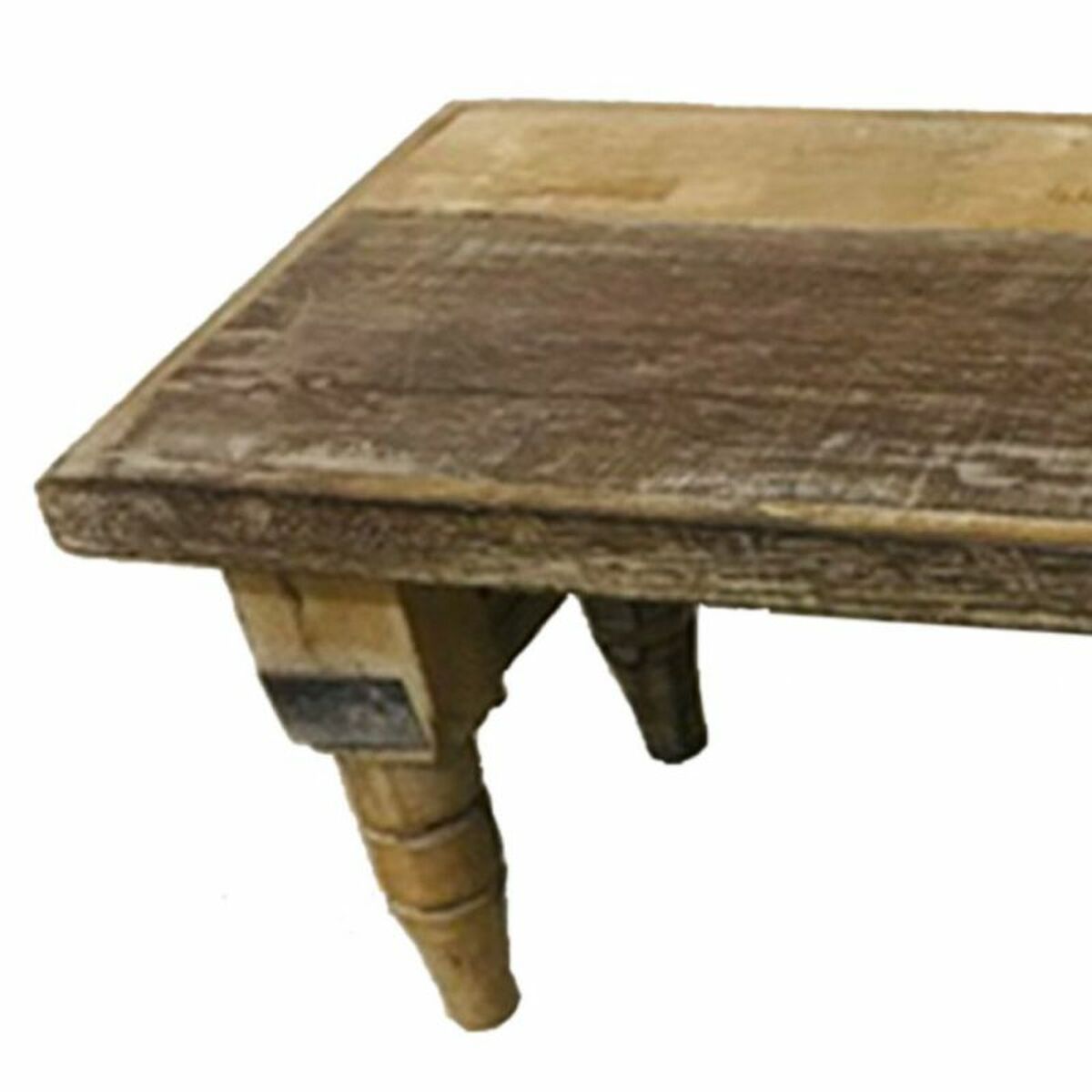 Sittpall Alexandra House Living Brun Återvunnet Trä 23 x 24 x 50 cm - 2