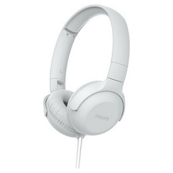 Diademhörlurar Philips Med kabel Vit