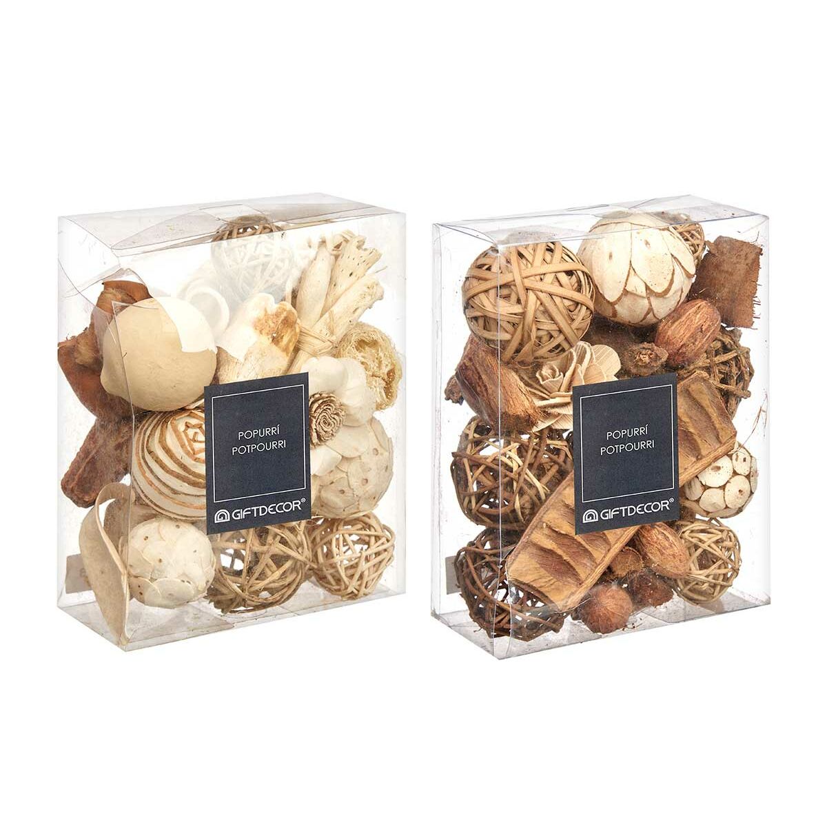 Dekorativt potpurri Gift Decor Vit Brun 16 x 21 x 7 cm 16 x 21 x 7,5 cm (12 antal) - 3